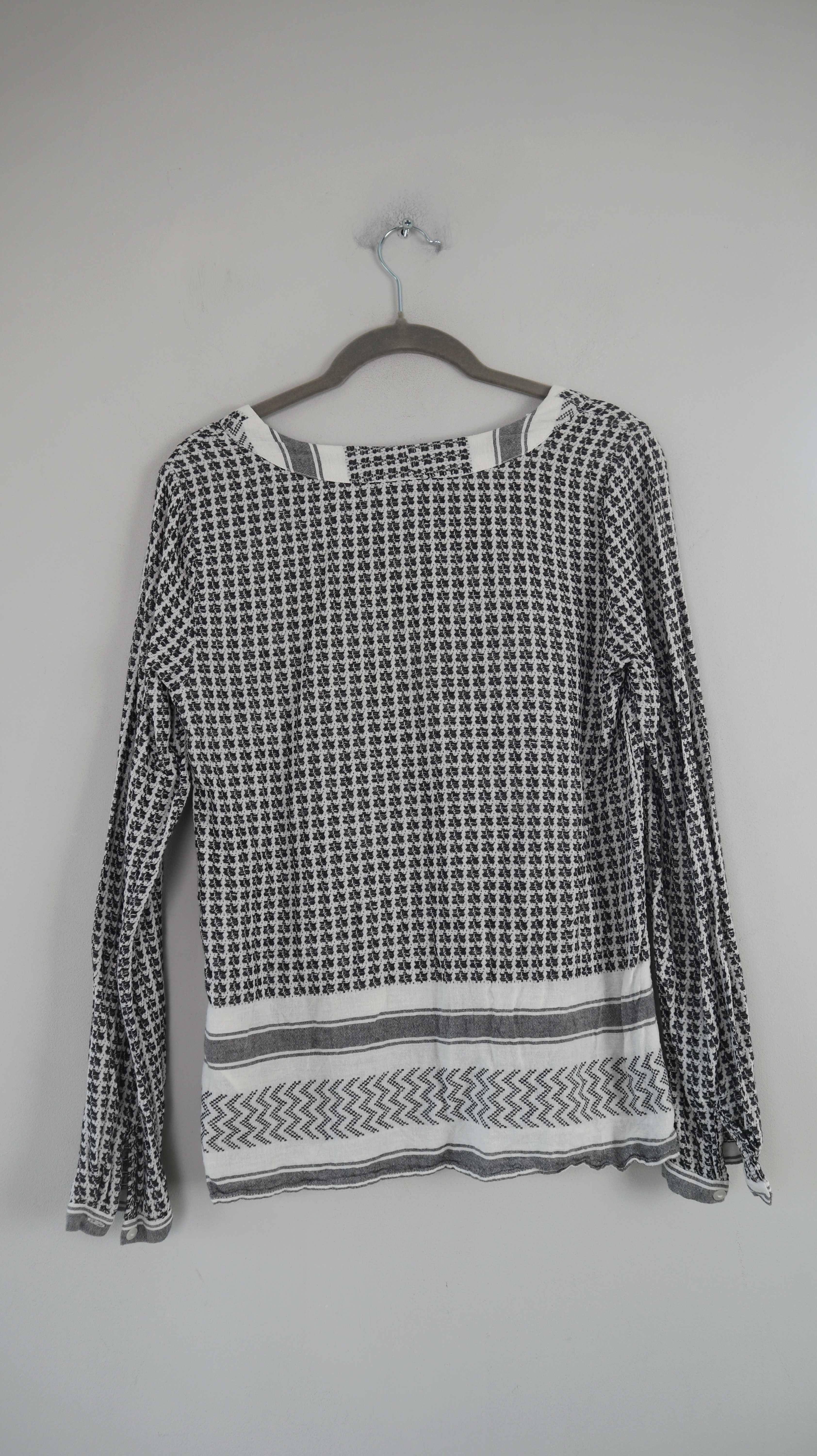 Vila Bluse Hemd Shirt XS weiß blau grau Hippie Hemd