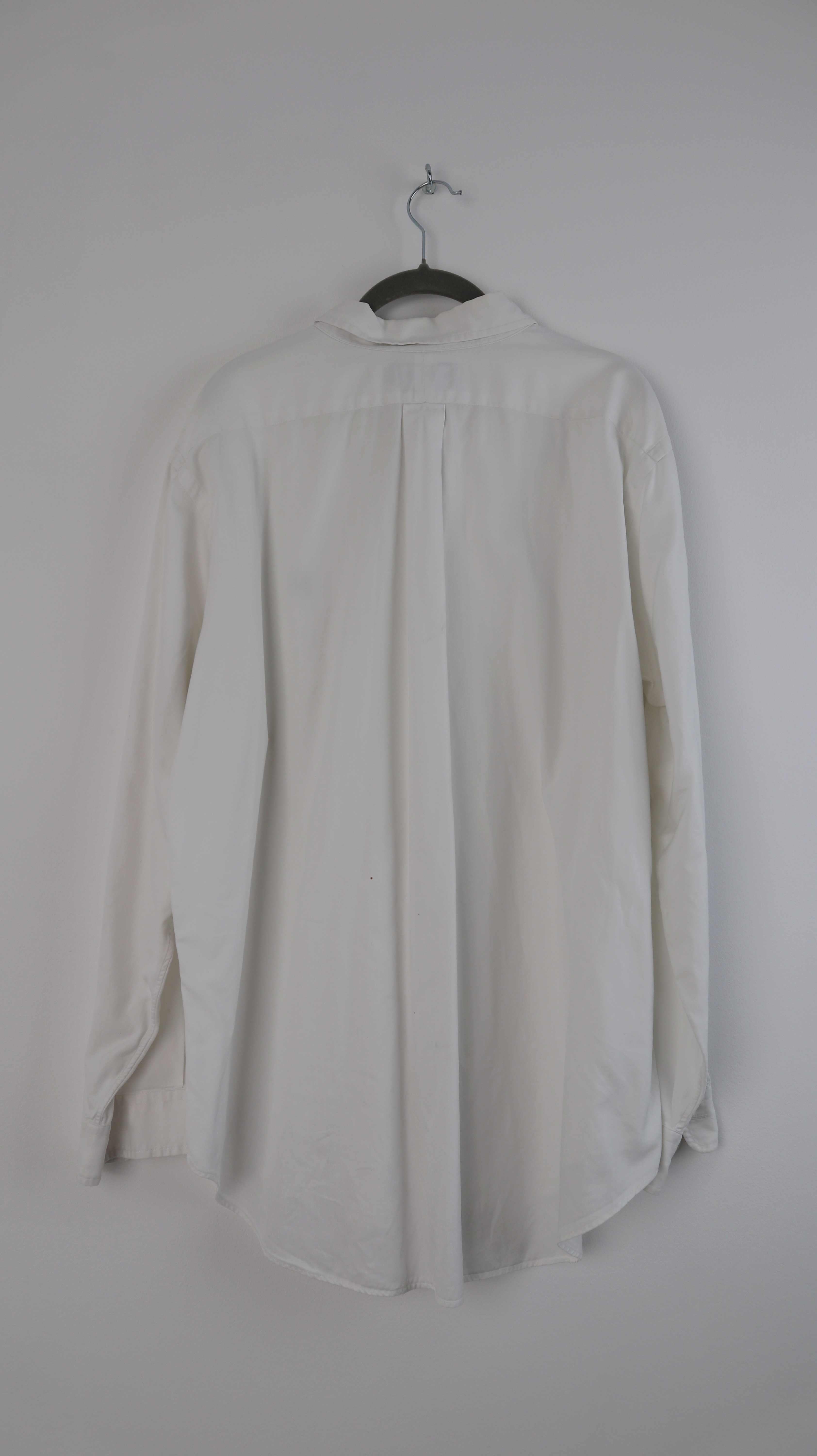 Ralph Lauren Hemd Weiß Shirt 17 1/2 classic fit 34 35 einfarbig