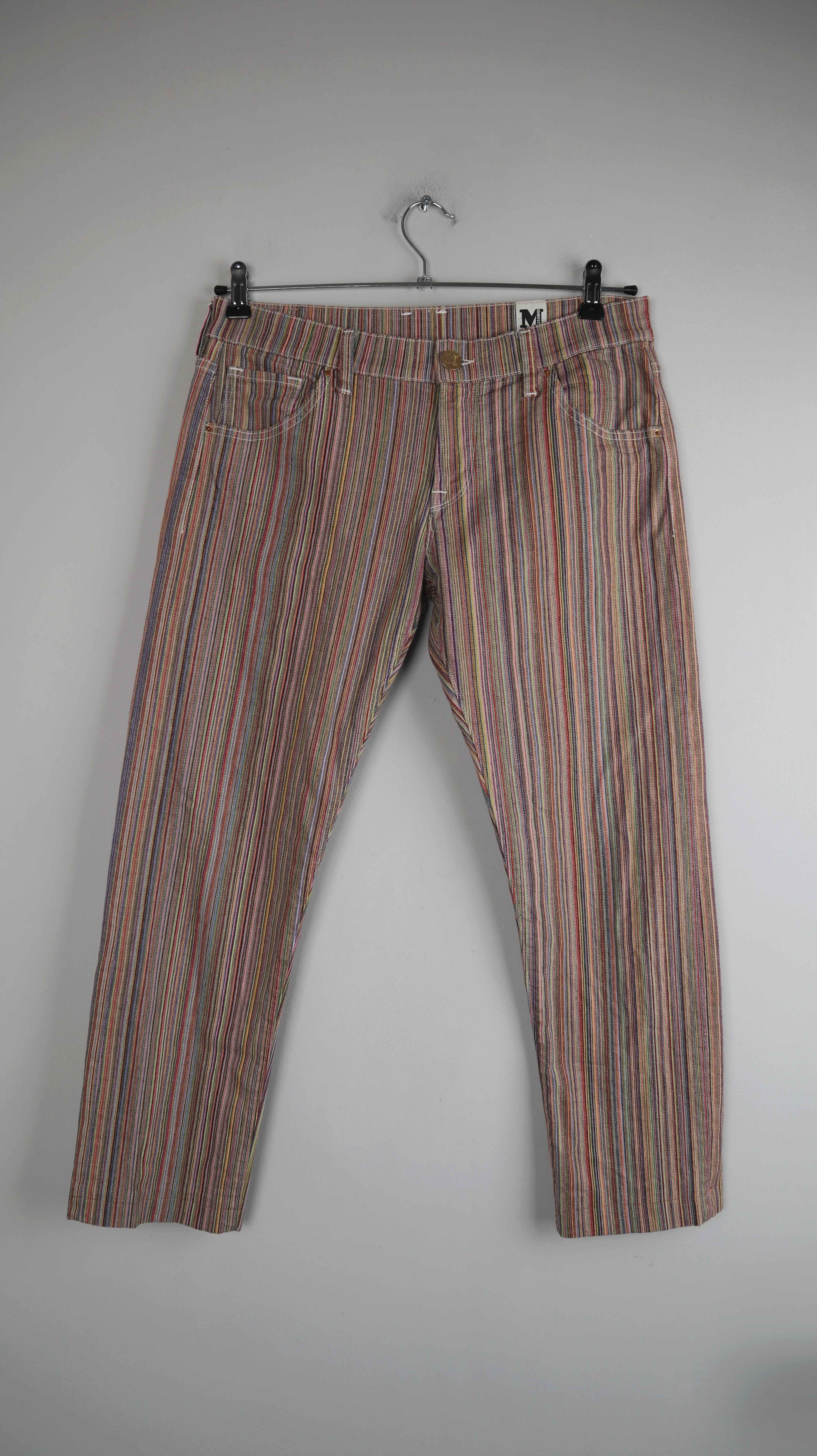 Missoni Hose 29 gestreift straight leg 38 M Streifenhose bunt
