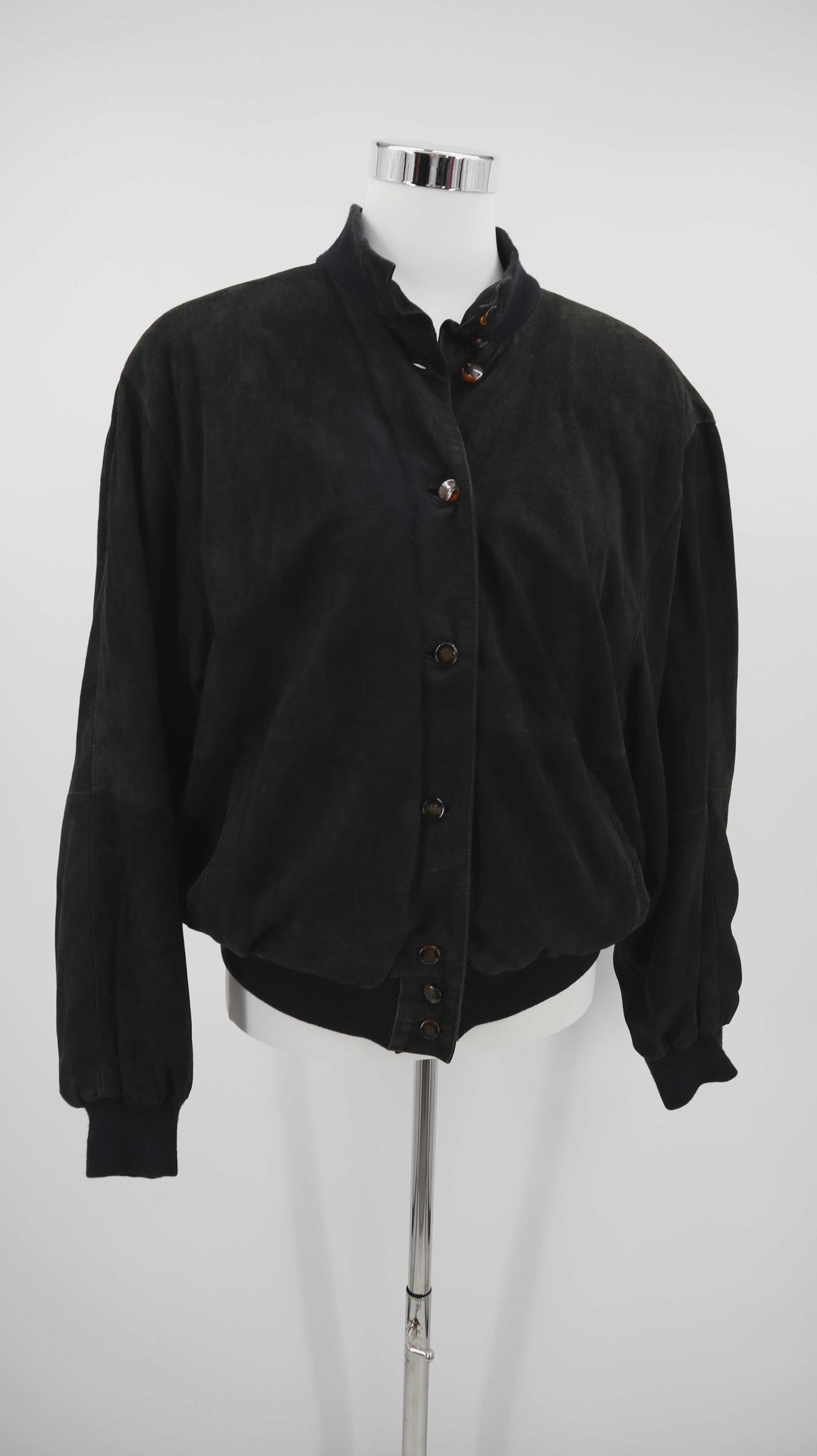 Maurizio Gino Jacke Wildleder schwarz 40 L Bomber Bomberjacke Blouson