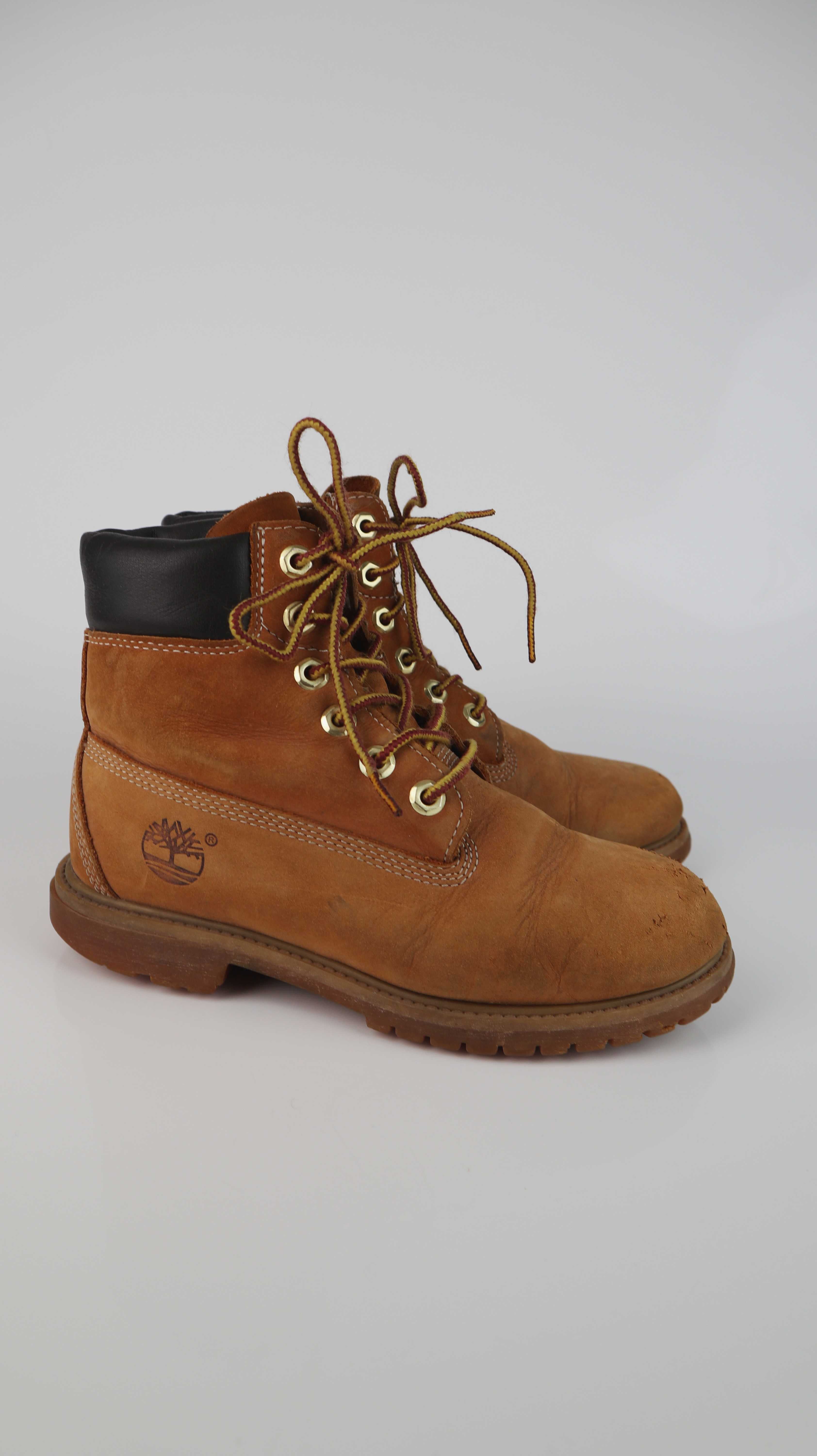 Timberland Stiefel 38 braun Arbeitsstiefel 7W Lederstiefel Schnürschuhe