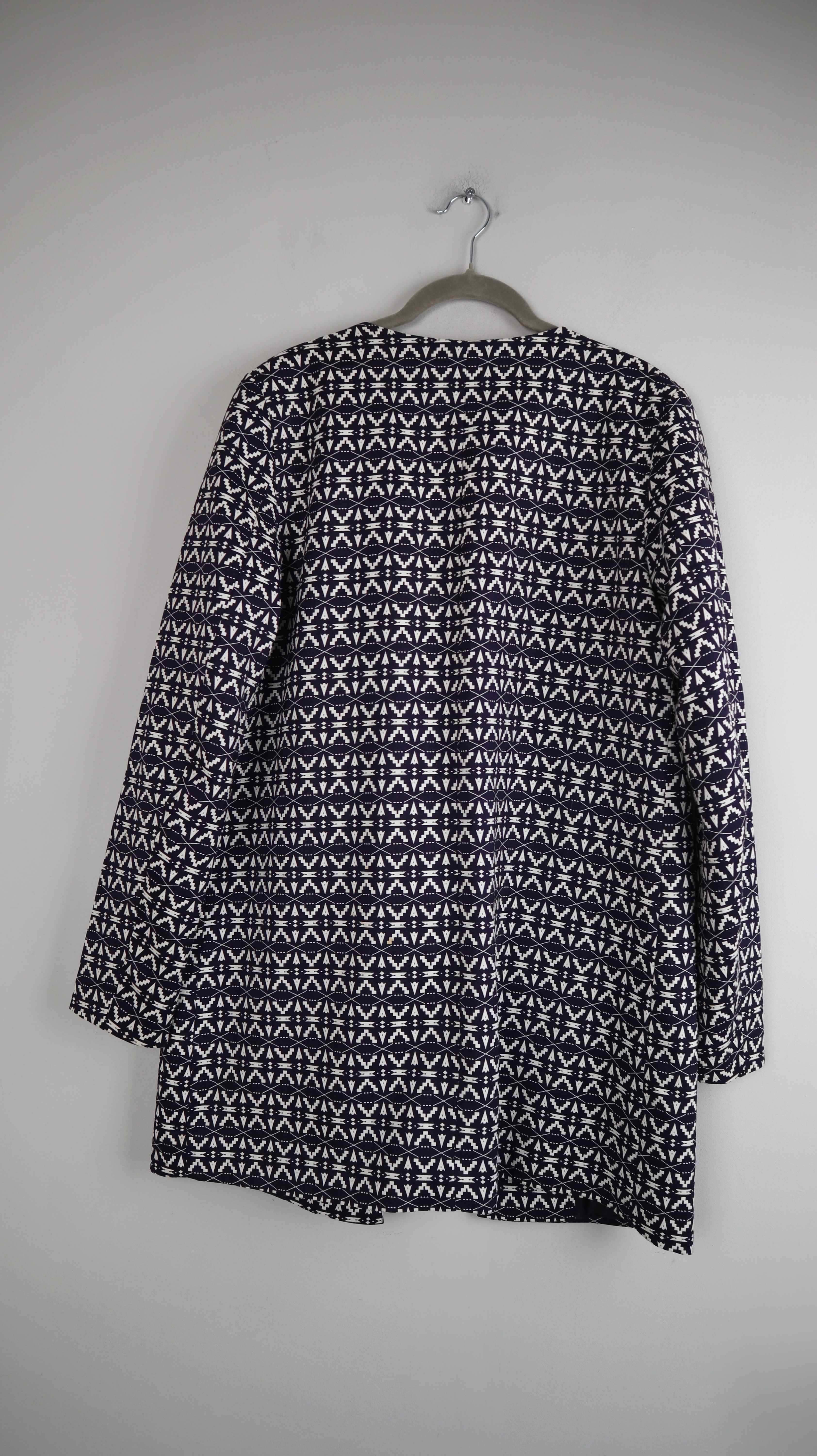 Only Blazer Mantel blau Jacke geometrisch 40 L