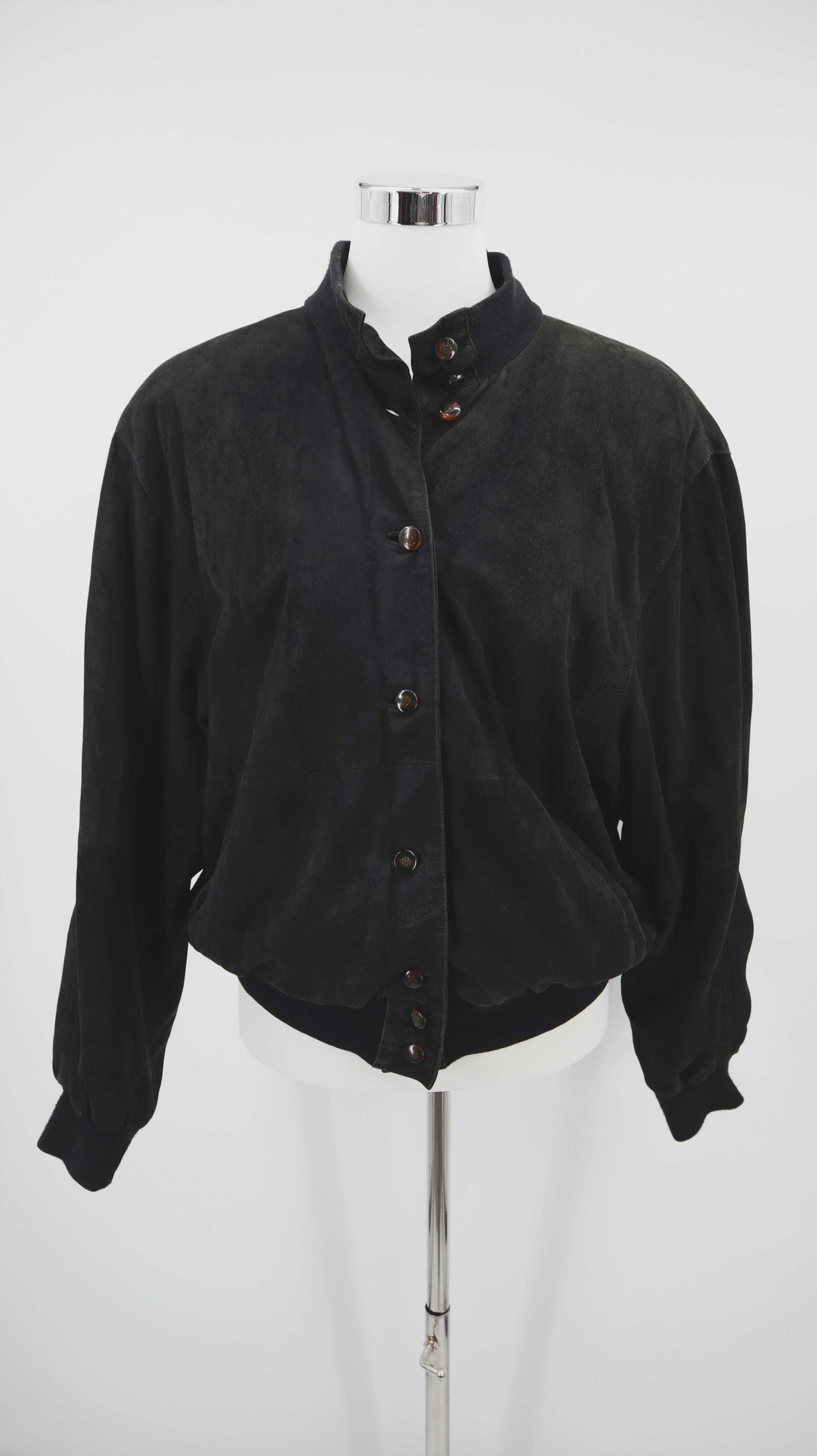 Maurizio Gino Jacke Wildleder schwarz 40 L Bomber Bomberjacke Blouson