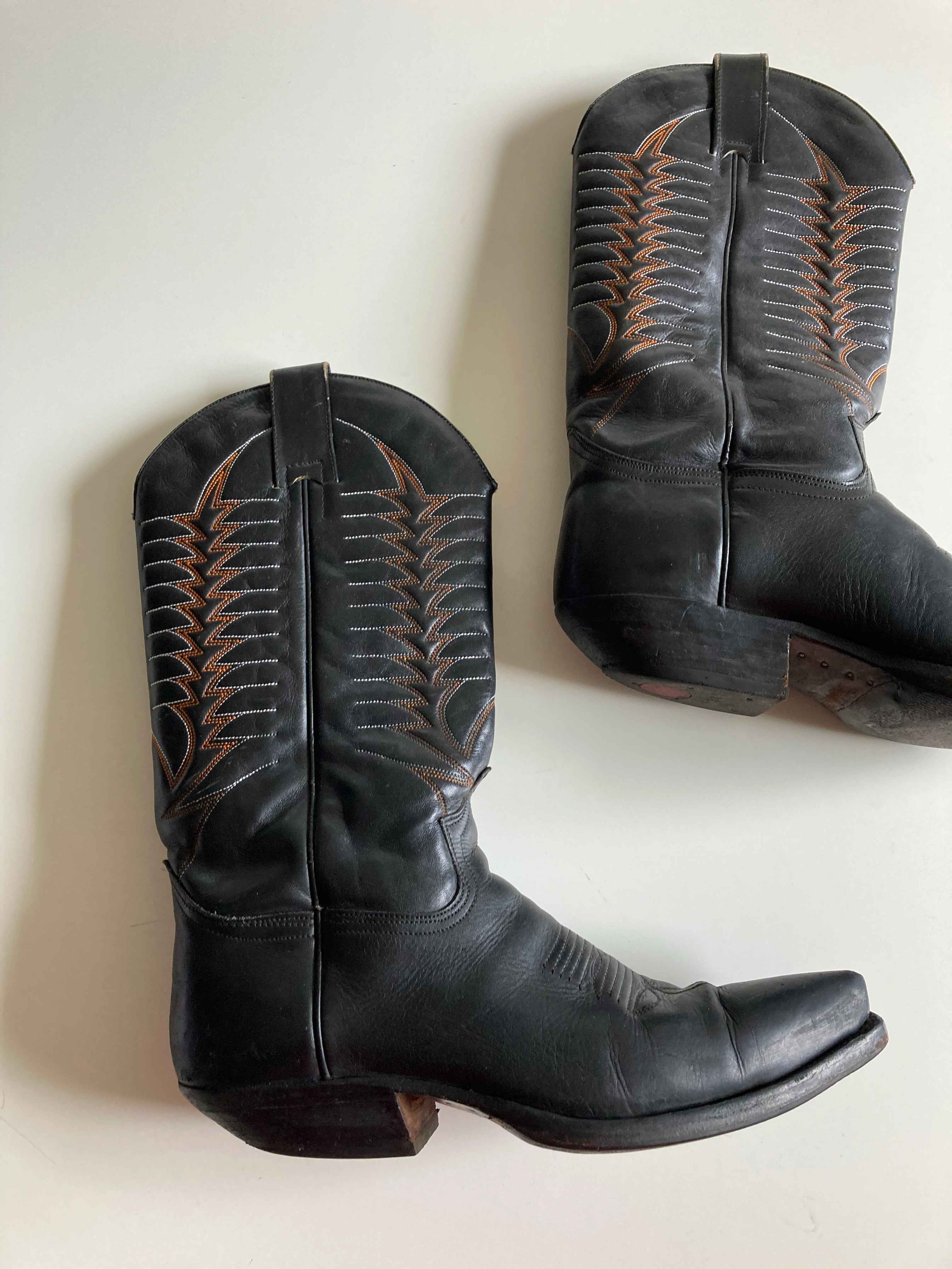 Mosquito Cowboystiefel Stiefel Schwarz Lederstiefel 43 Vintage Boots