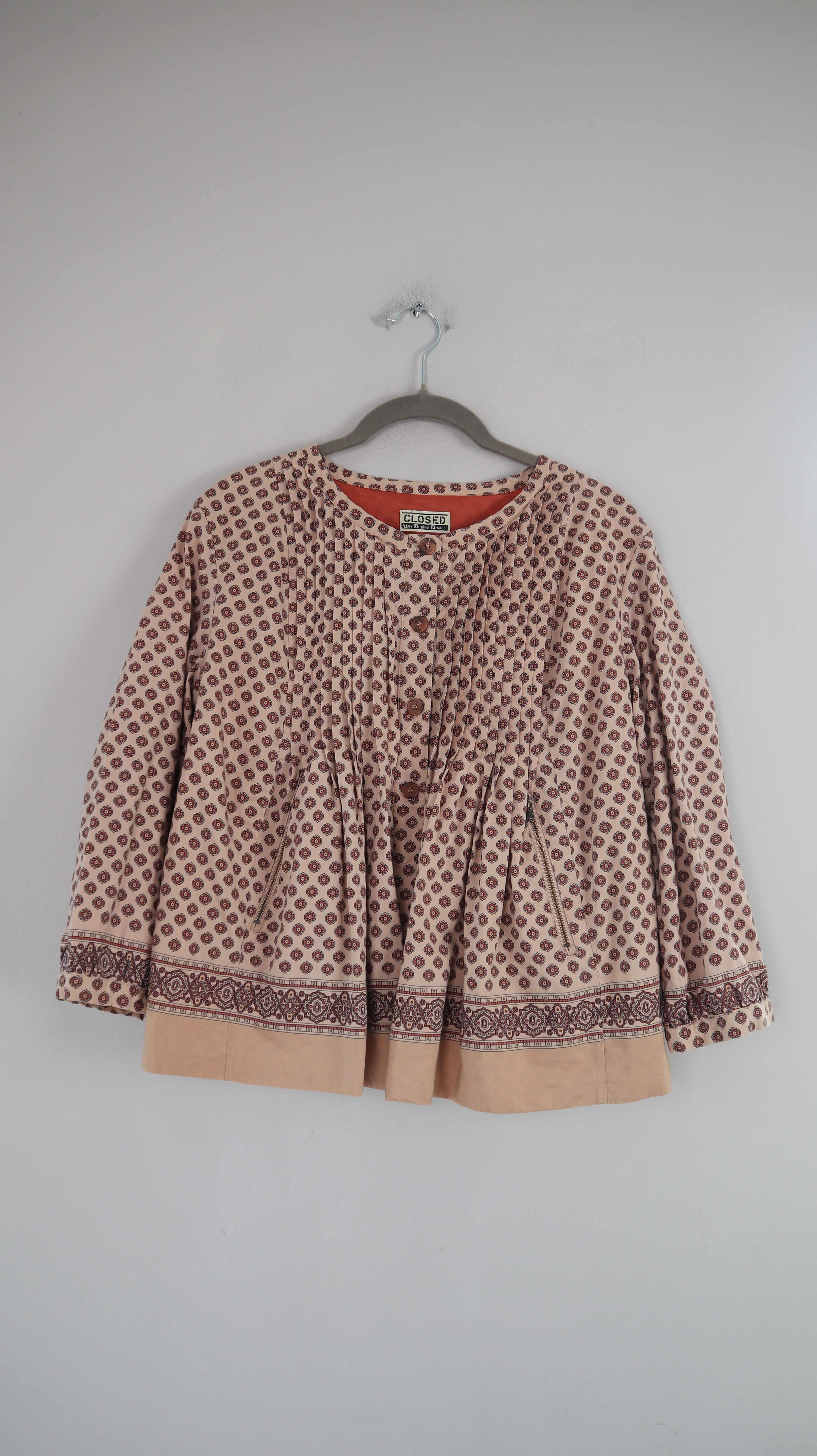 Closed Blazer Jacke Cardigan 40 L Seide Seidenjacke Paisley