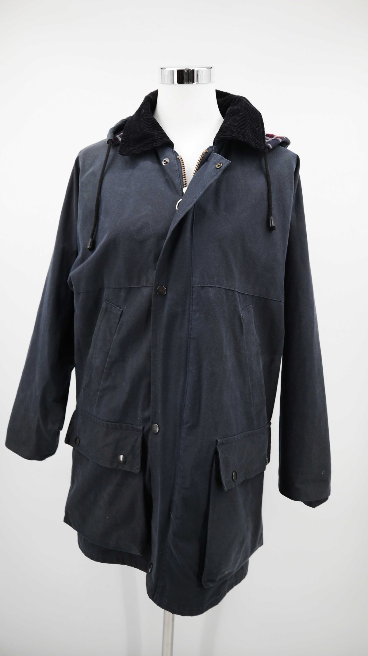 Greenbelt Jacke Wachsjacke blau XS 34 Dunkelblau Regenjacke
