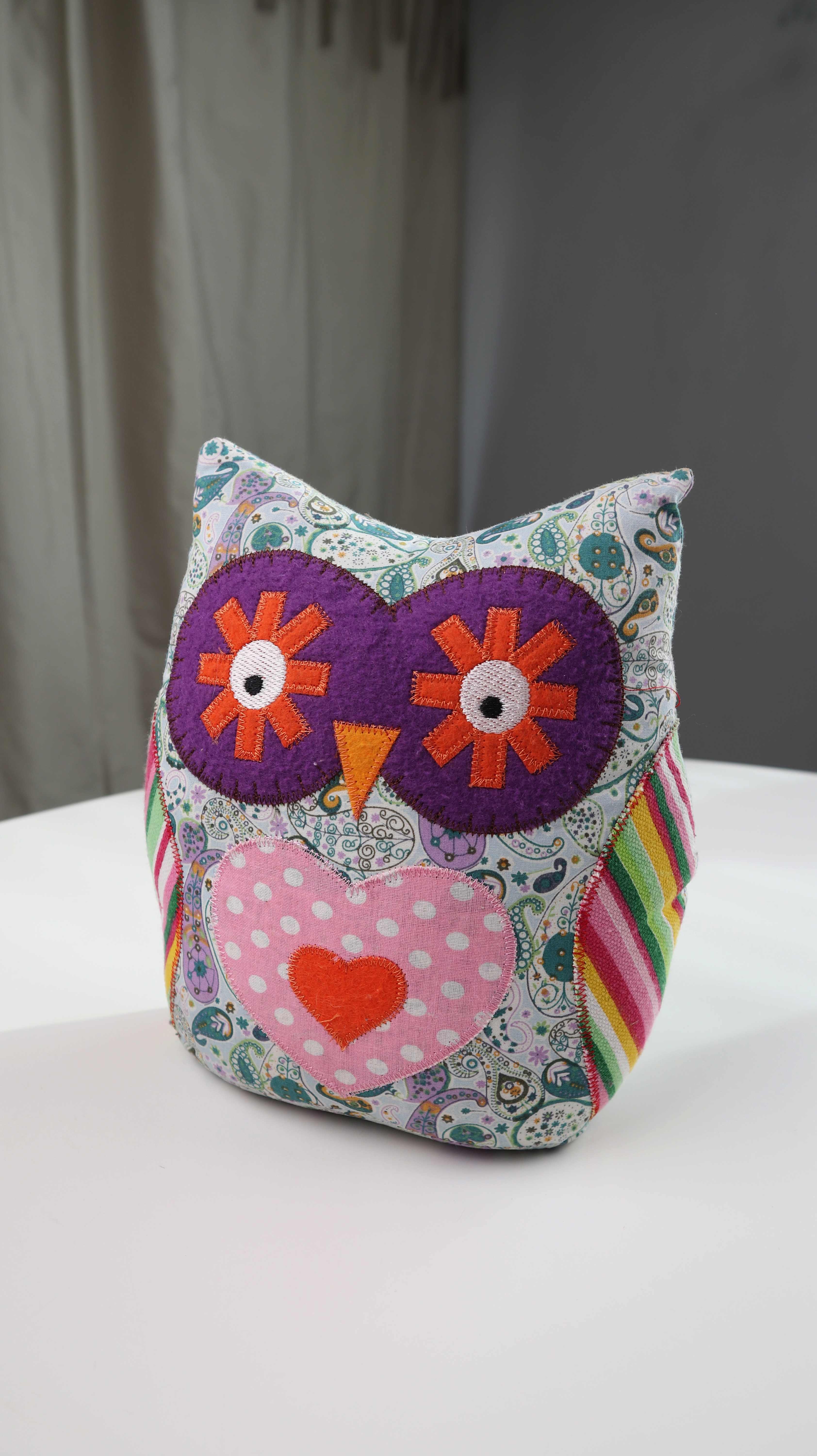 Türstopper bunt Eule Kissen Stoffeule Paisley Stopper