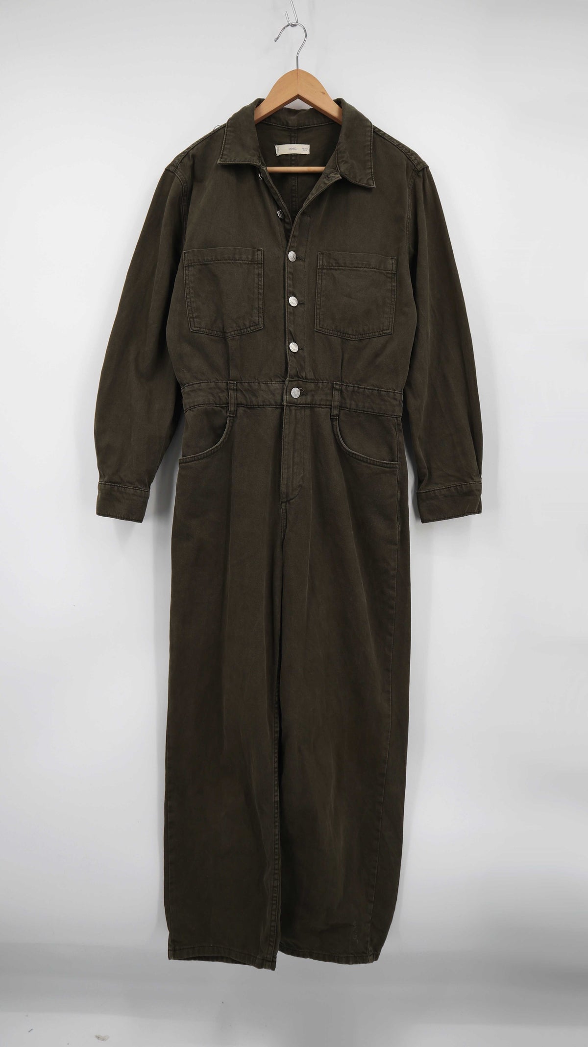 Mango Overall Einteiler grün Jumper Ganzkörperanzug Olivgrün 38 M