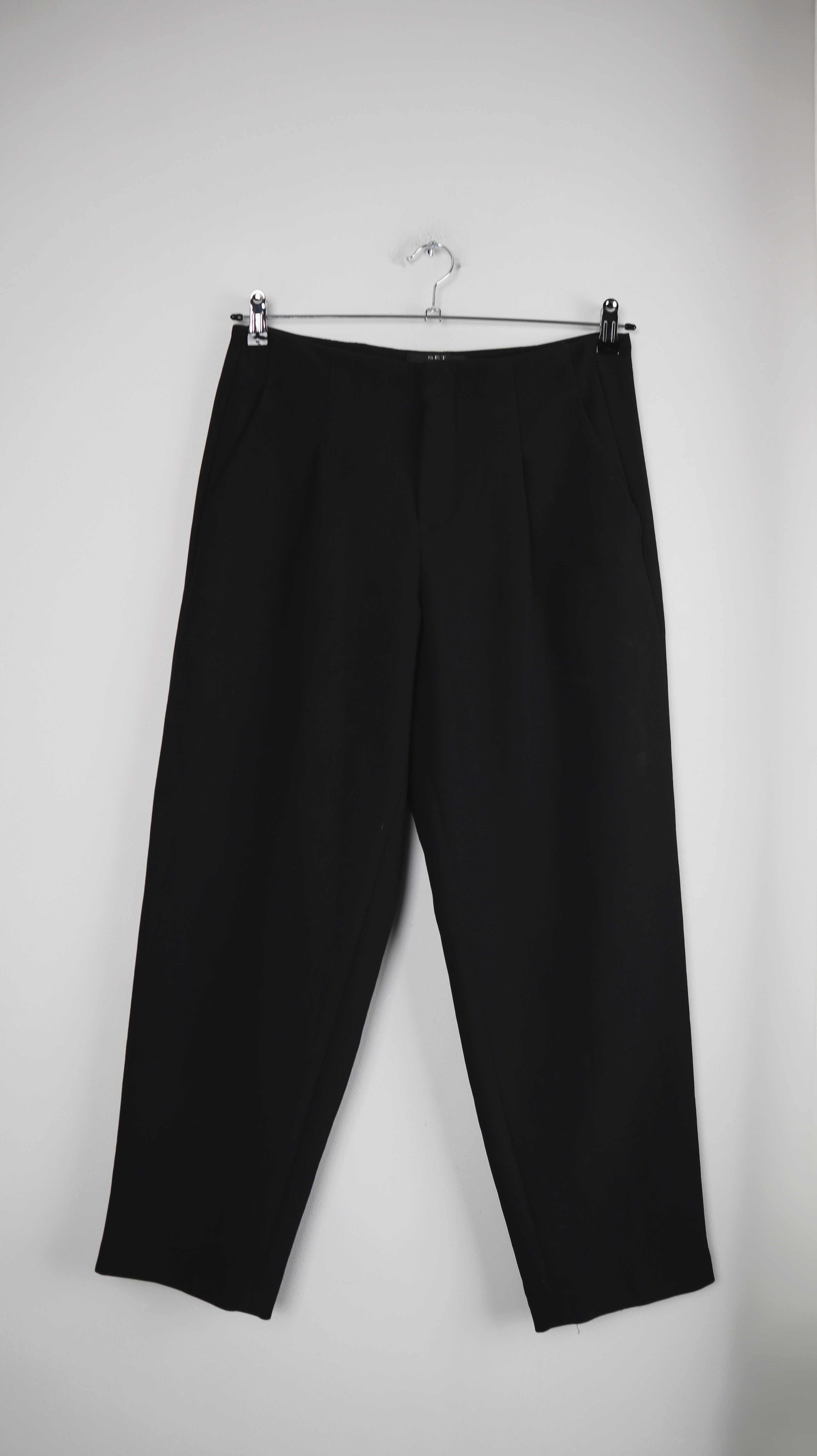 Set Hose schwarz basic einfarbig 38 M Stoffhose Stifthose