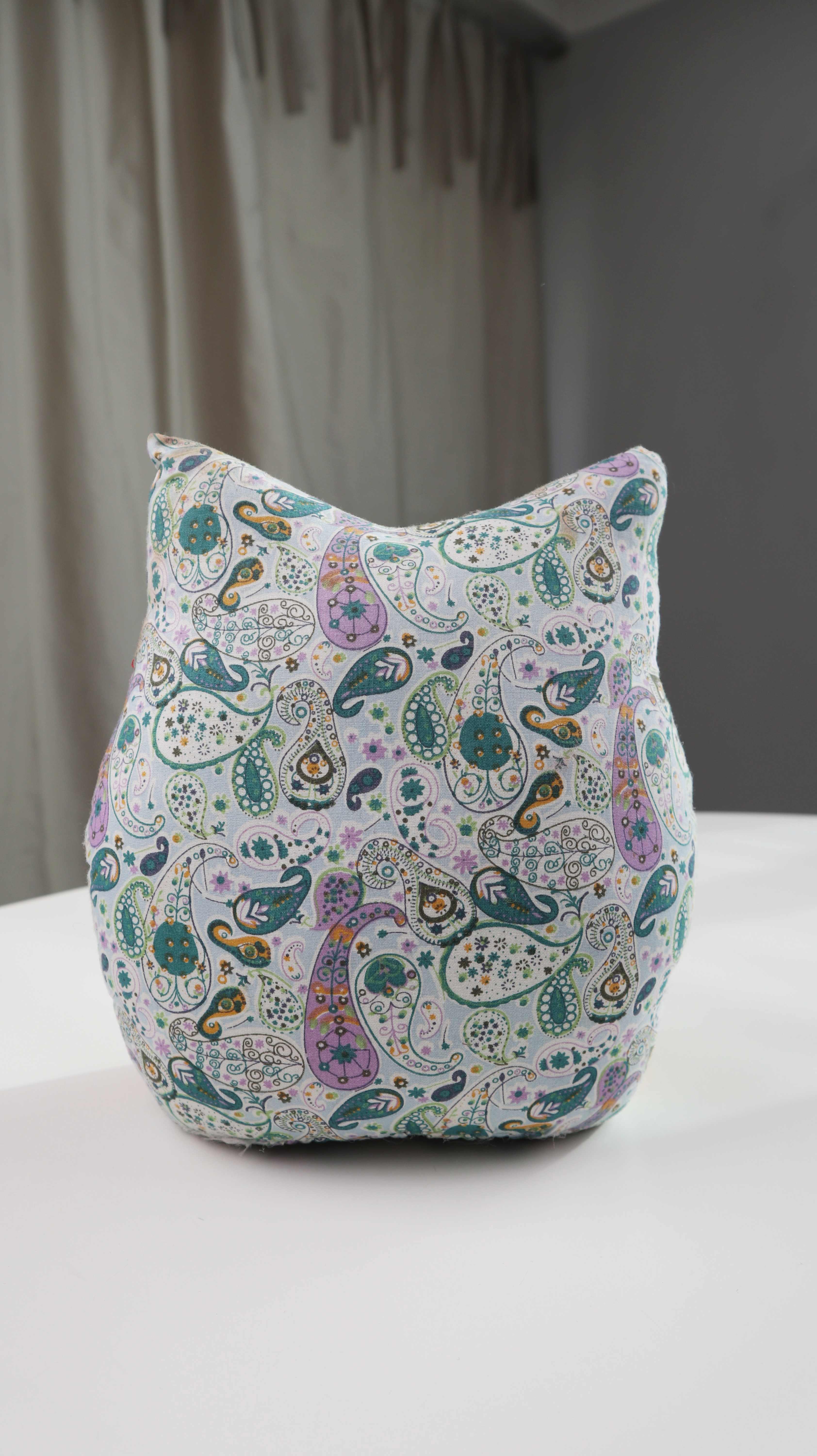 Türstopper bunt Eule Kissen Stoffeule Paisley Stopper