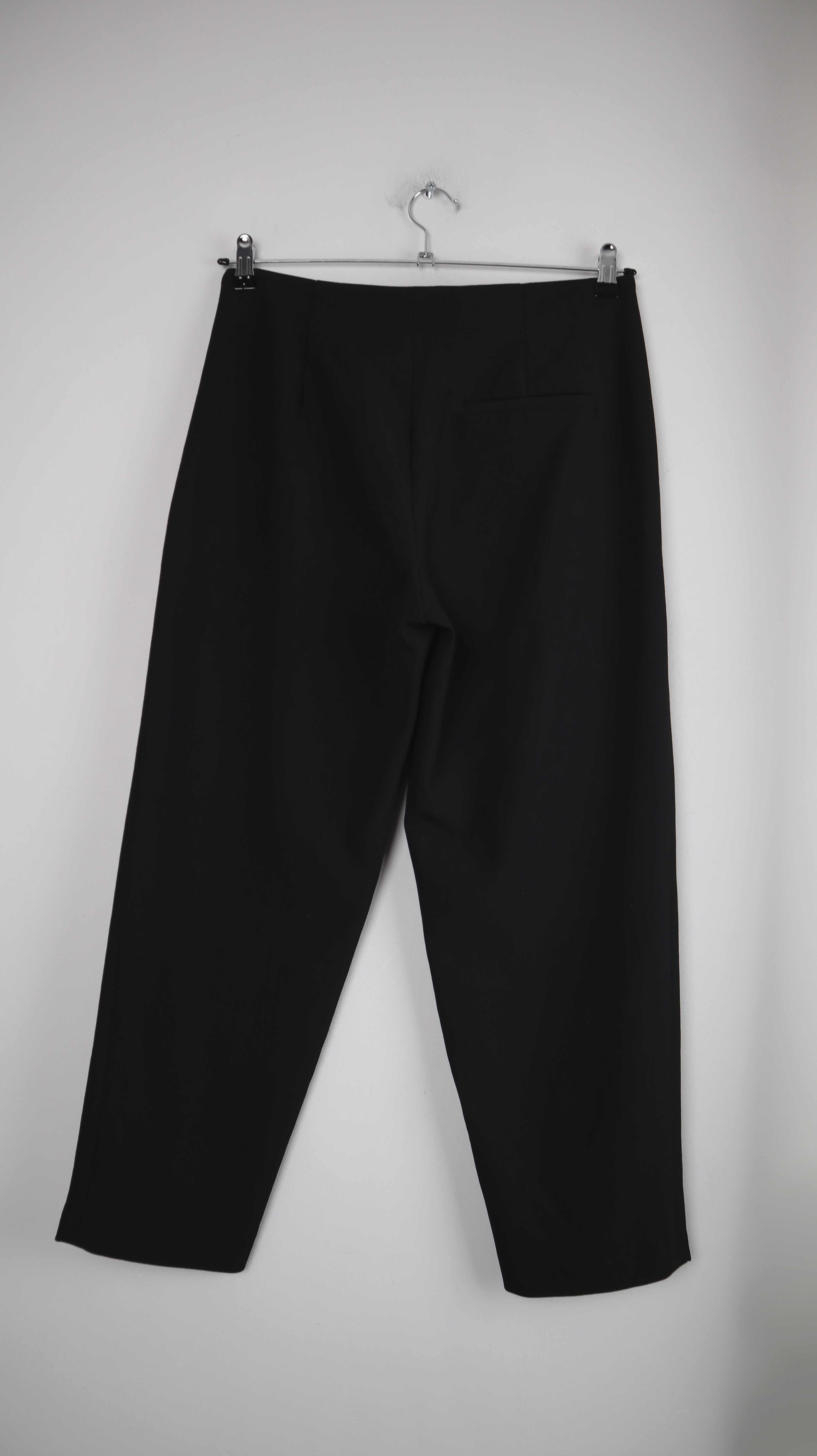 Set Hose schwarz basic einfarbig 38 M Stoffhose Stifthose