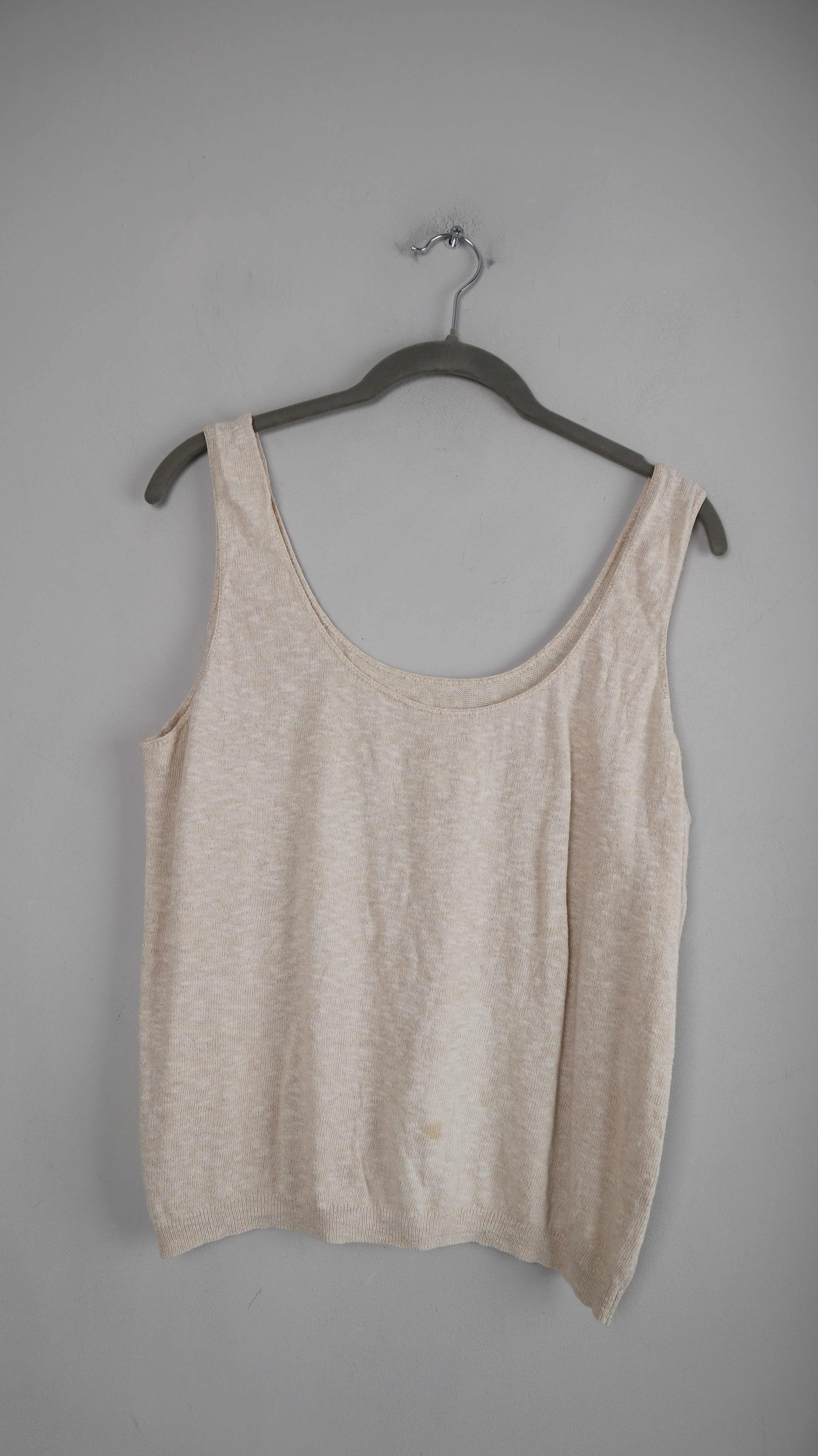 Top Creme Beige Baumwolle 38 M Vintage