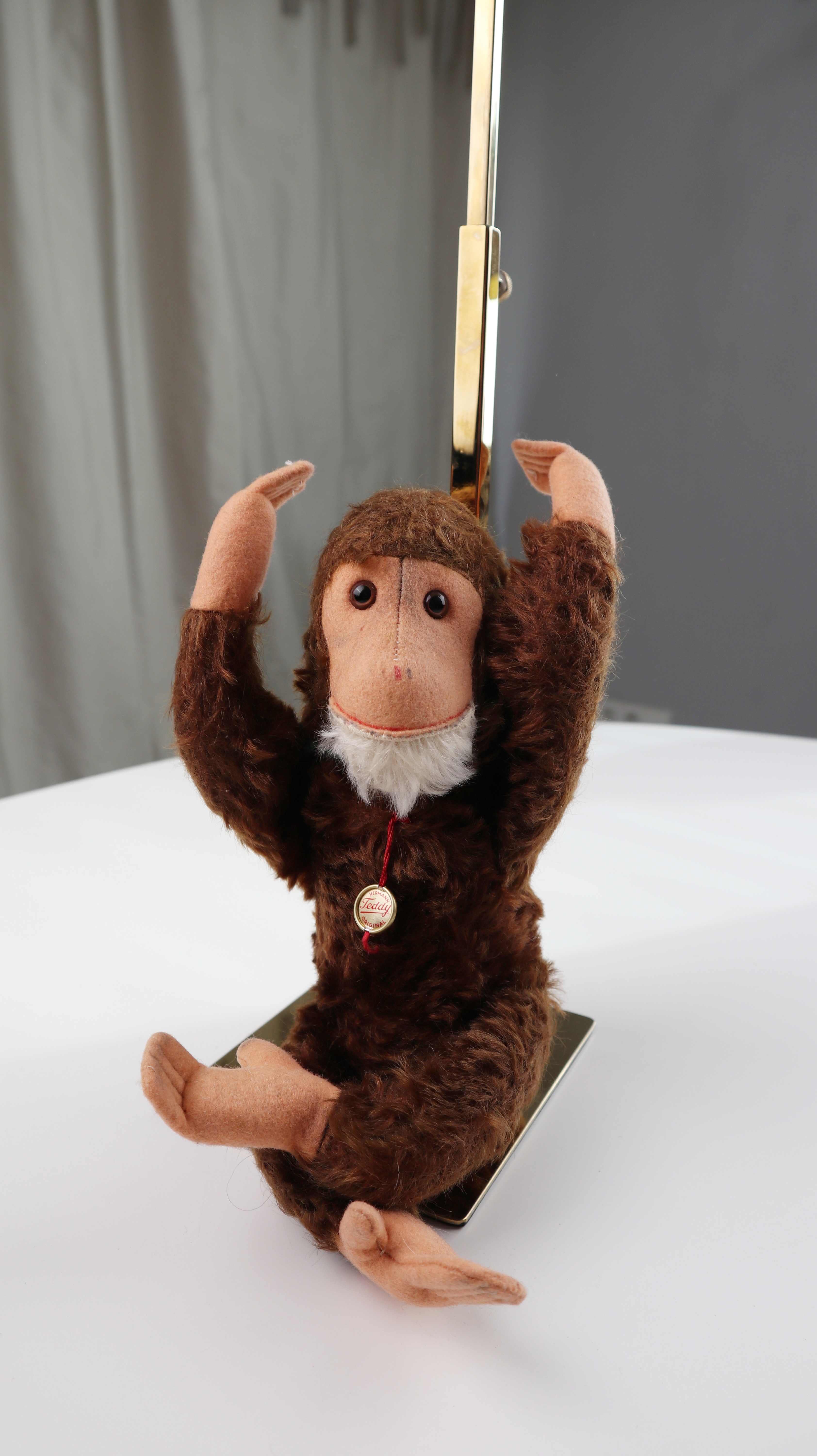 True Vintage Hermann Teddy Original Affe Äffchen Stofftier Schimpanse Herr Nilson