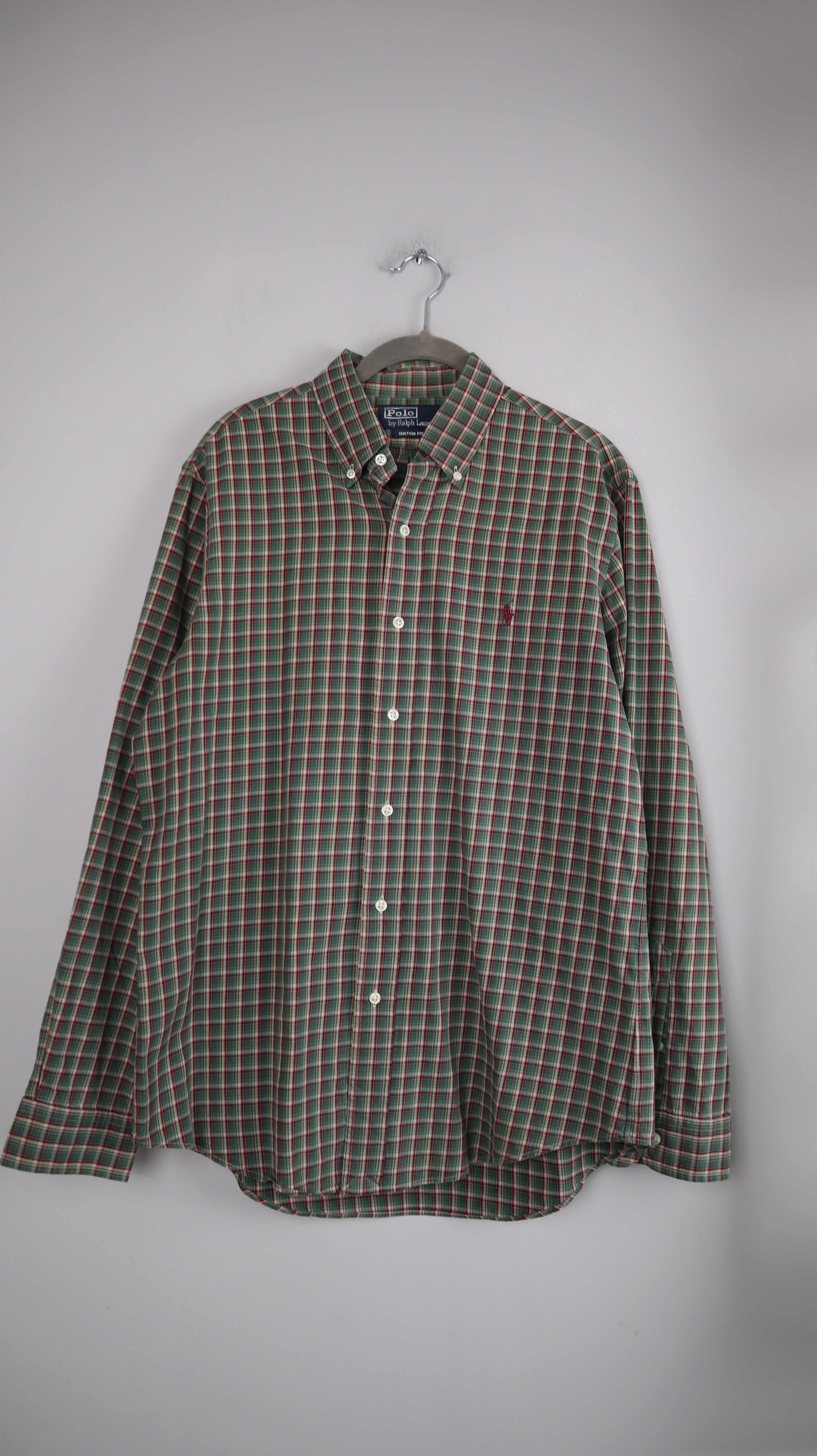 Ralph Lauren Hemd grün kariert M custom fit Shirt Oberteil Polo