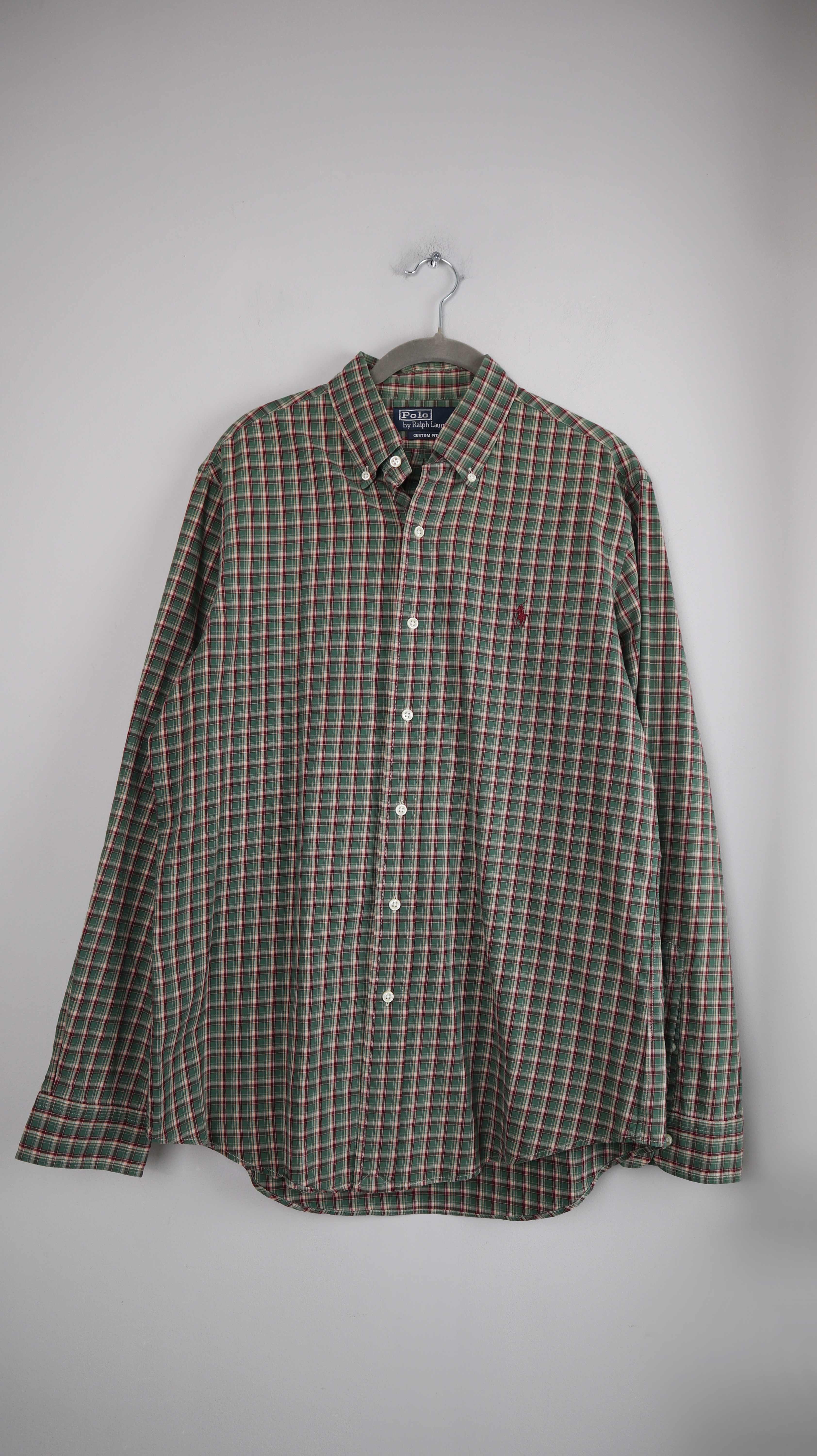 Ralph Lauren Hemd grün kariert M custom fit Shirt Oberteil Polo