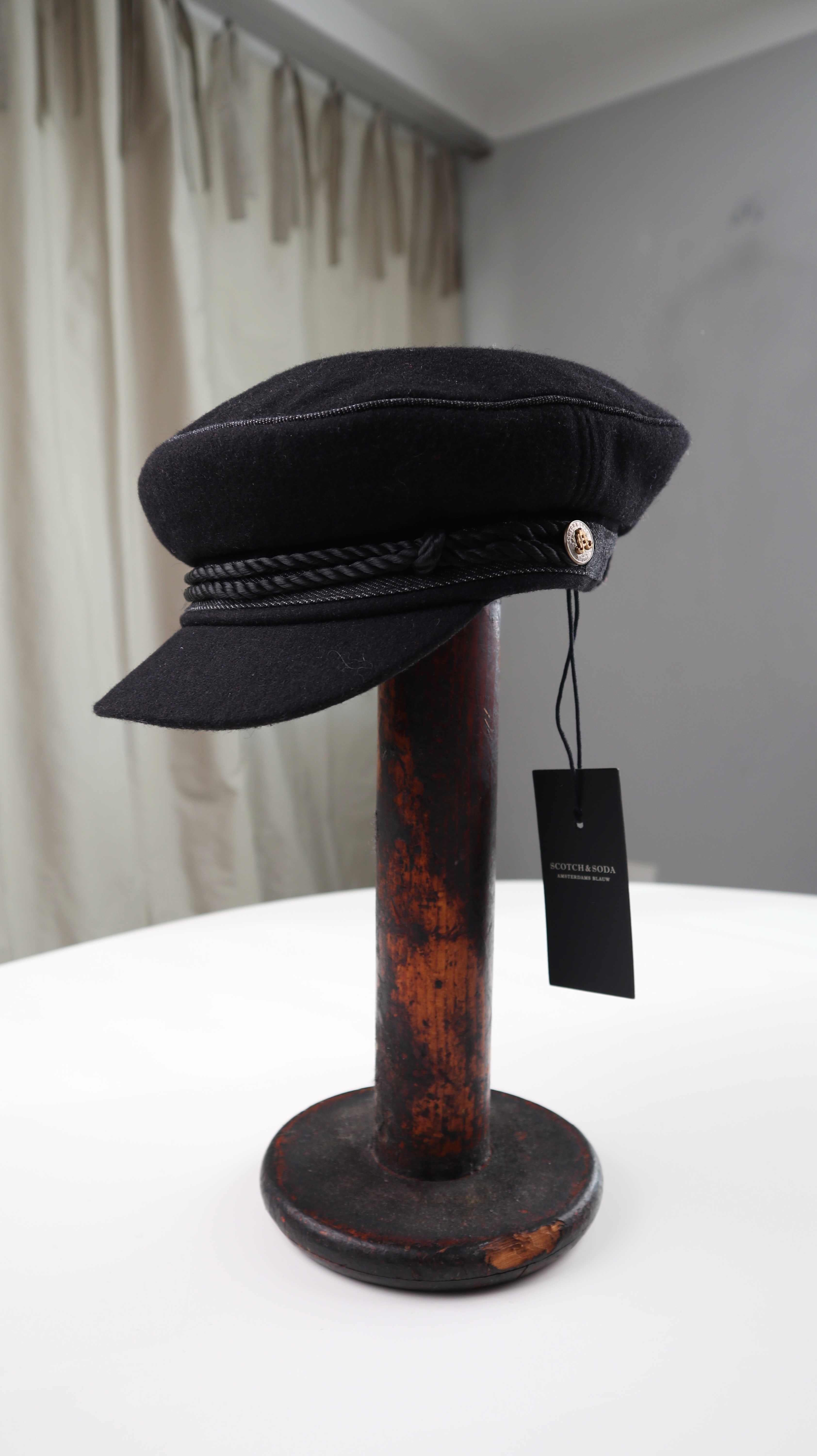 Scotch & Soda Mütze Kappe schwarz Elbsegler Schirmmütze Schiebermütze