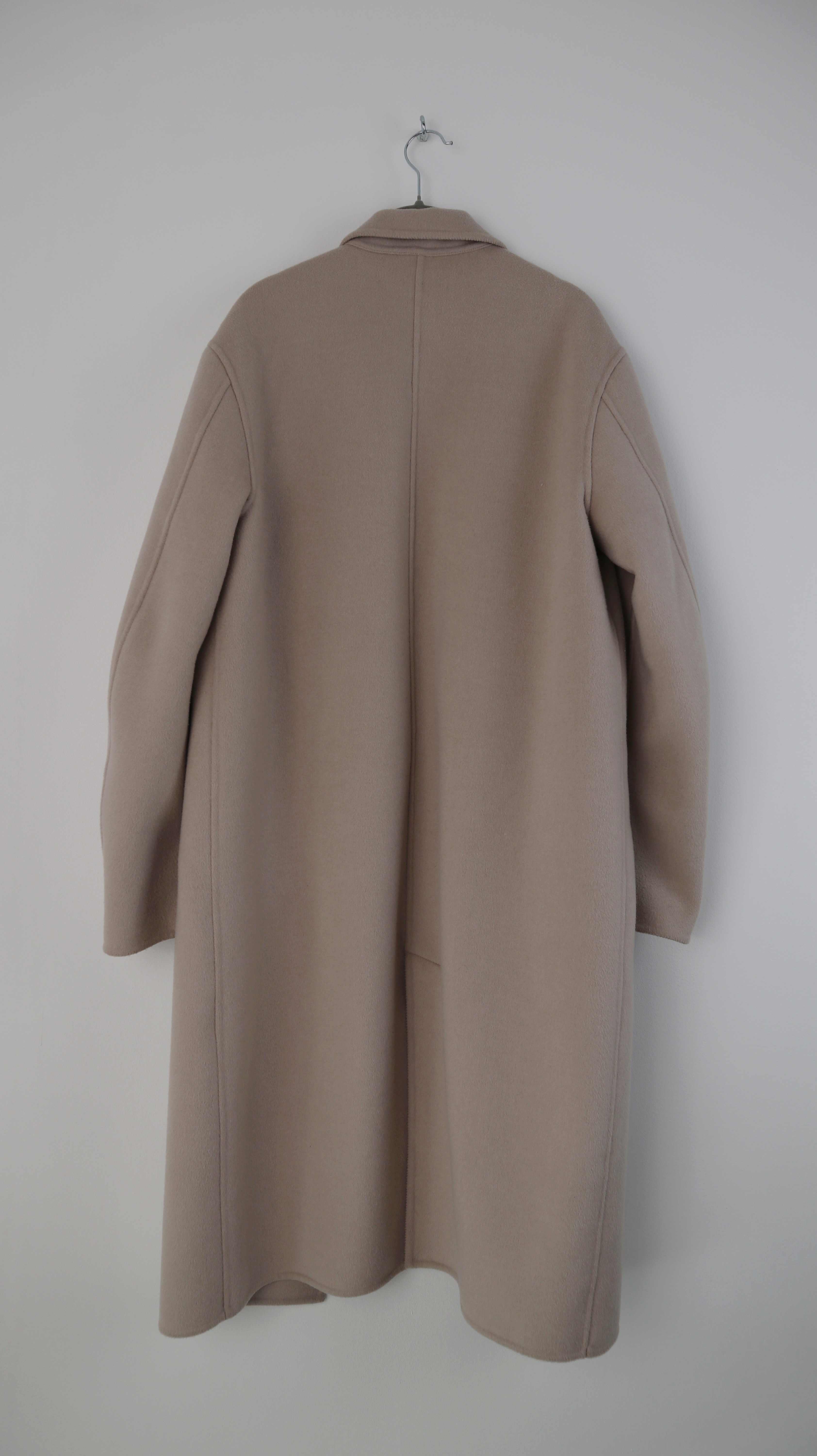 Uniqlo Mantel Creme Beige 38 M Staubmantel Wollmantel