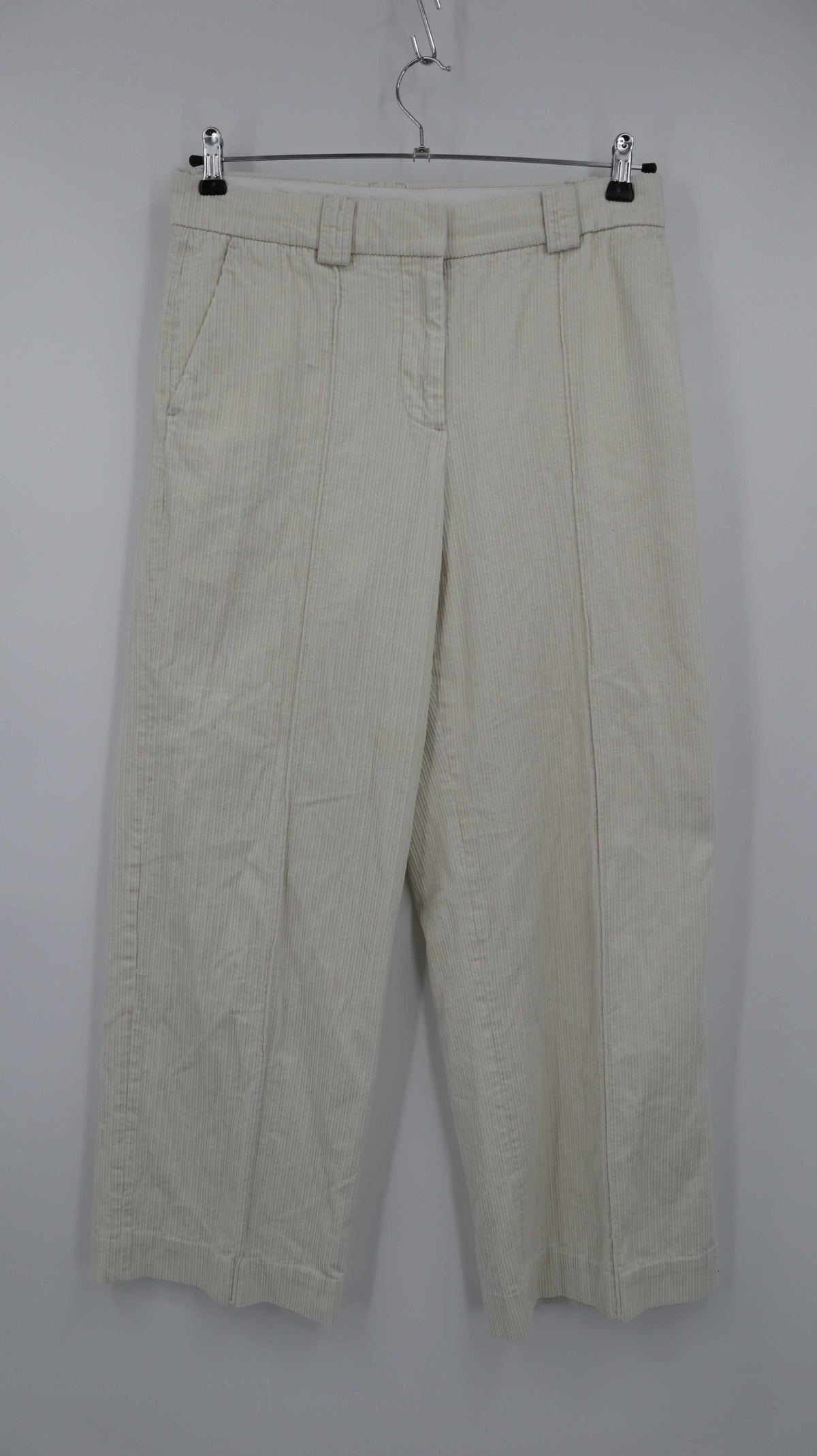 Arket Hose 40 L Creme Beige Cordhose straight fit Stoffhose
