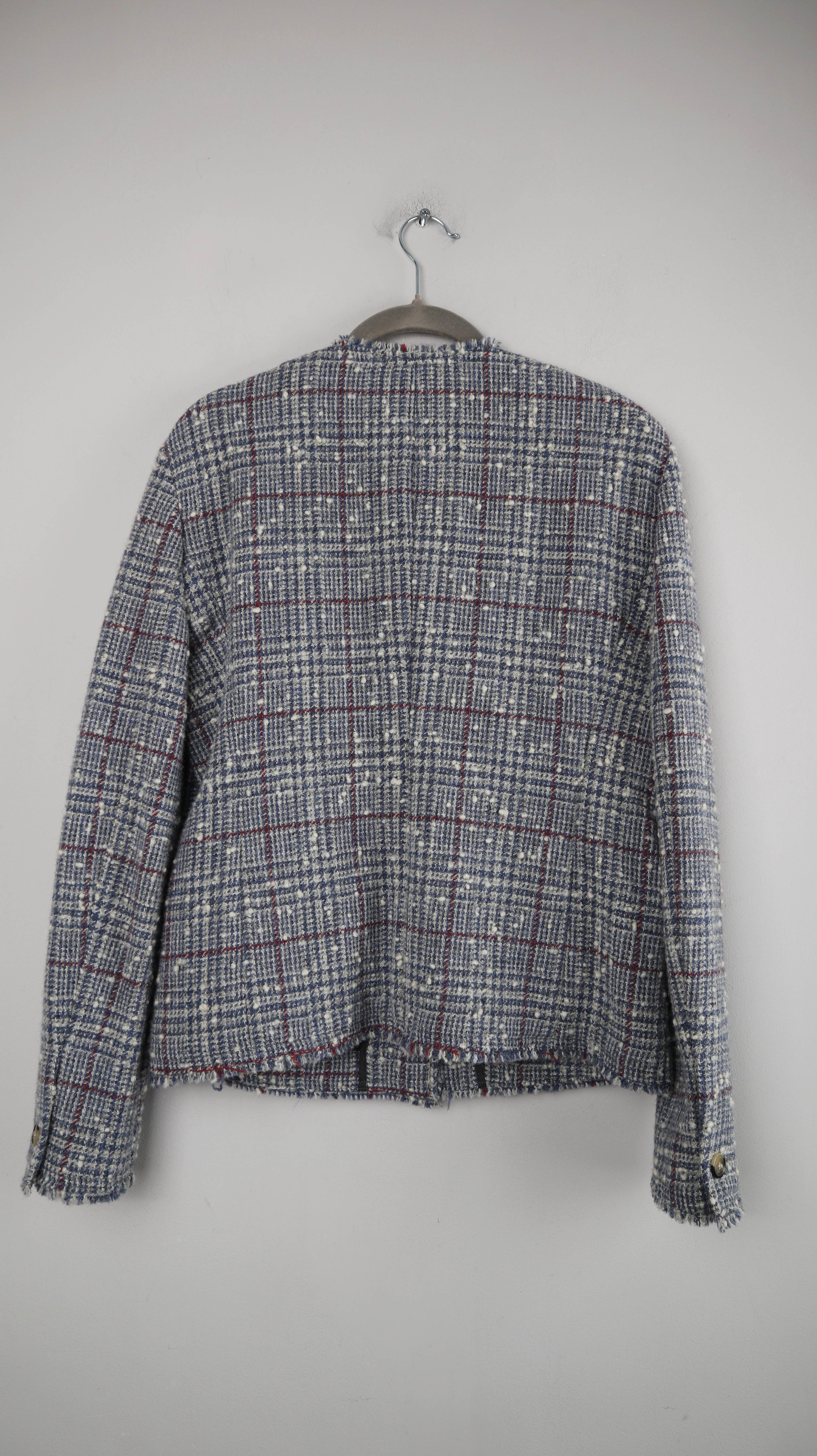 Isabel Marant Etoile Jacke Blau Blazer 40 L Wollblazer Tweed Tweedblazer