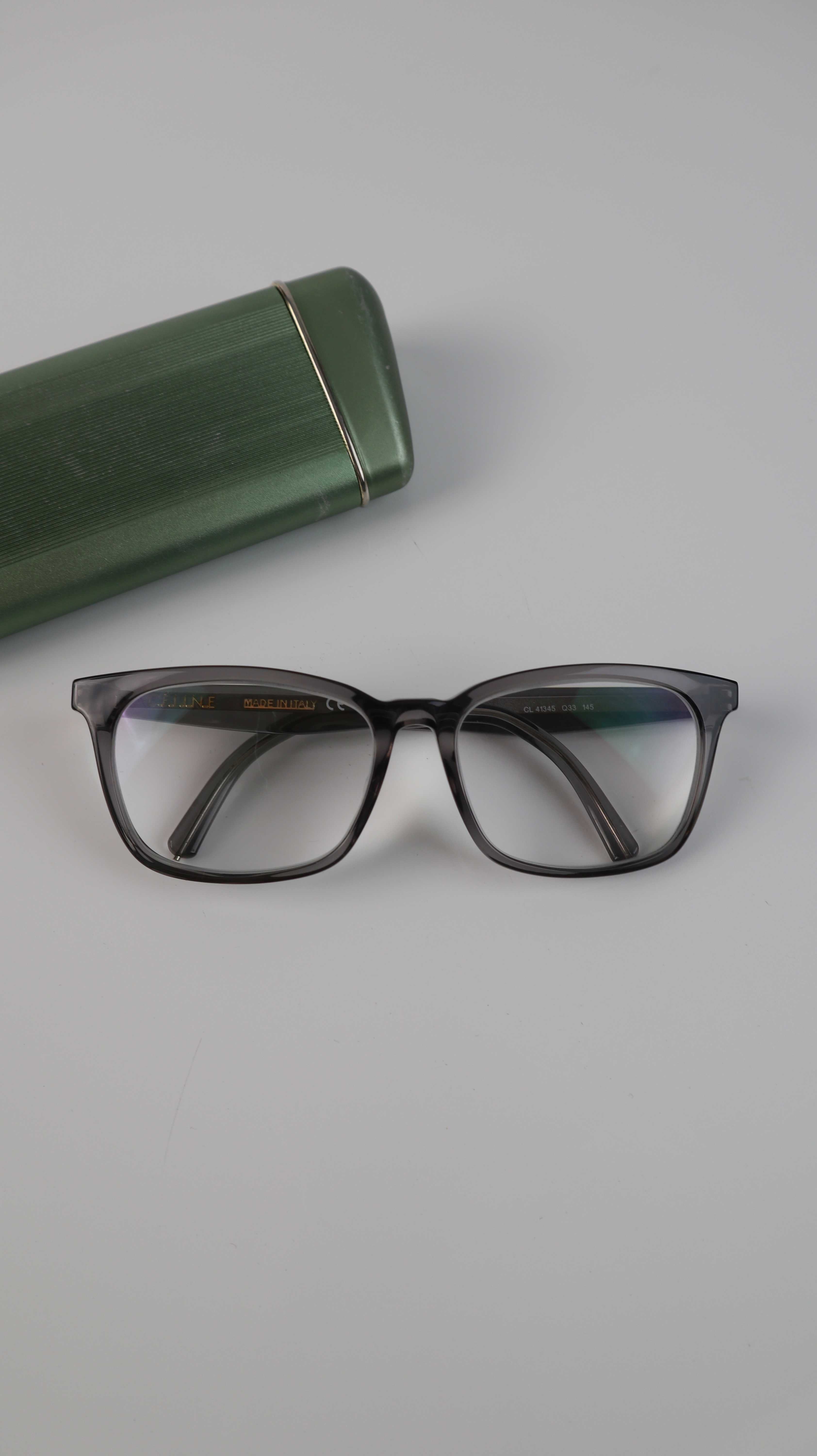 Celine Brille Damenbrille Sehstärke Grau eckig made in Italy Gestell