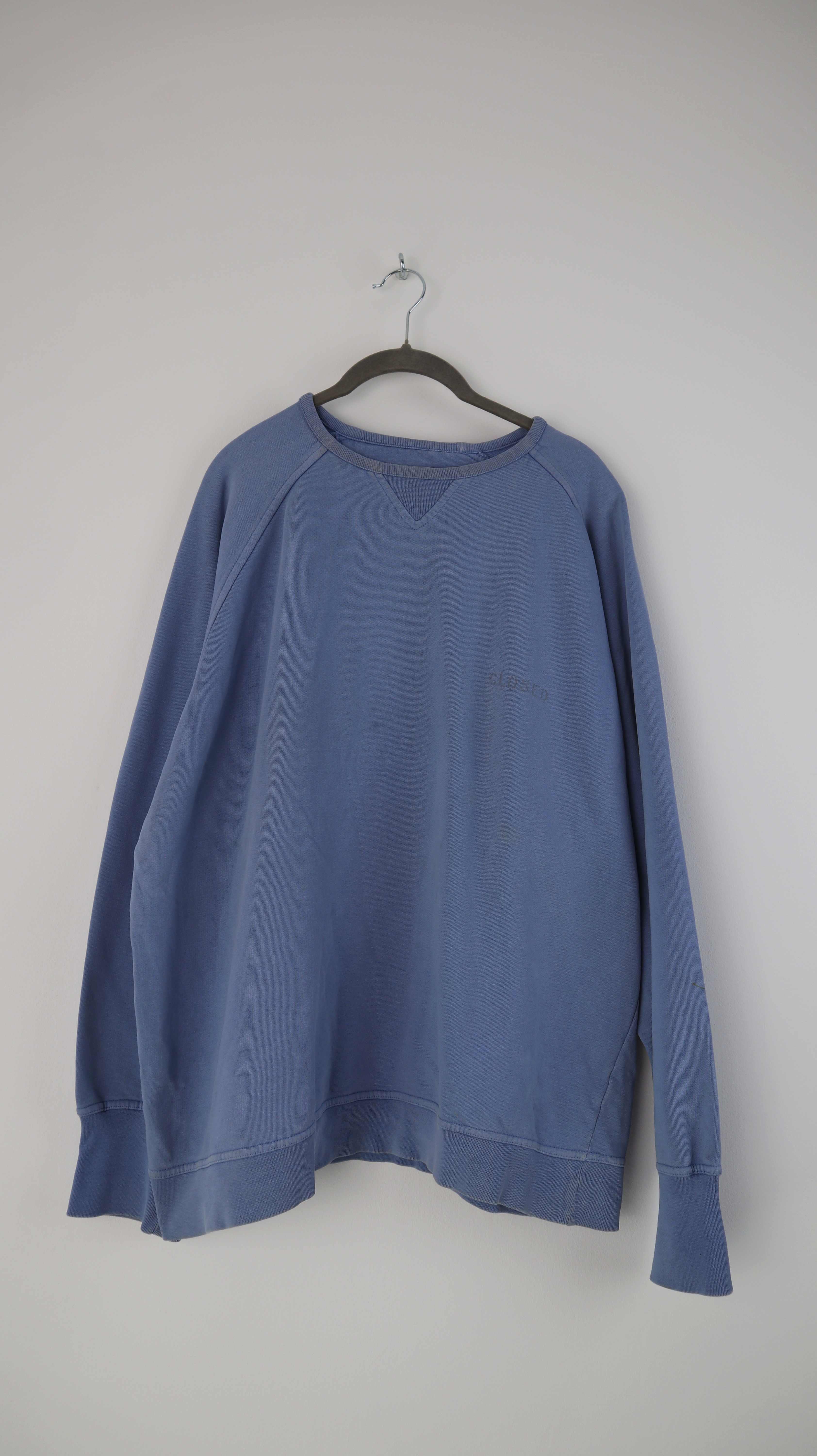 Closed Pullover Sweater Blau basic einfarbig 40 L einfarbig