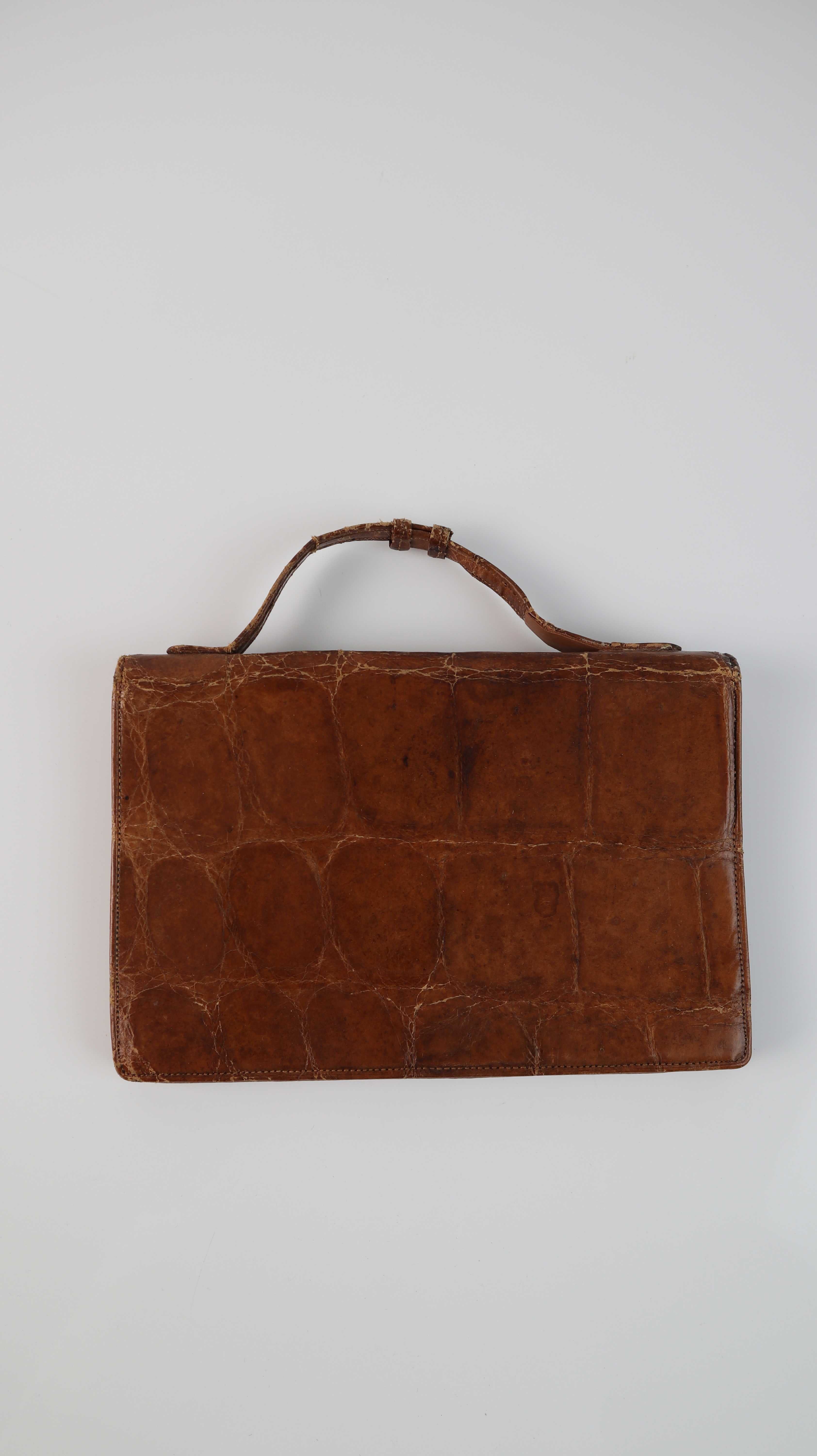 True Vintage Tasche Etui Braun Case Ledertasche Brieftasche Reisepasscase