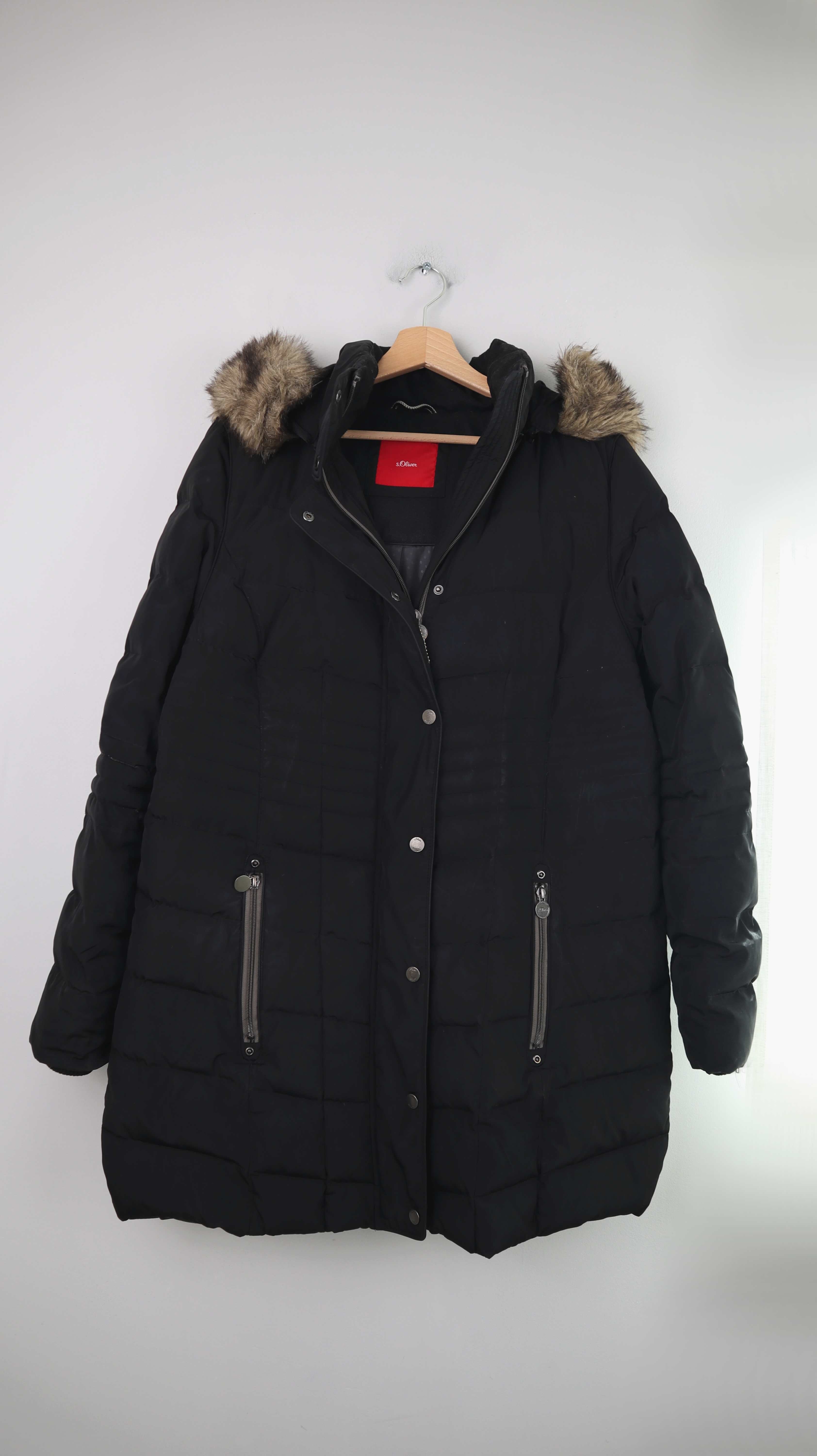 s.Oliver Mantel schwarz Daunenjacke Steppjacke 40 L Winterjacke