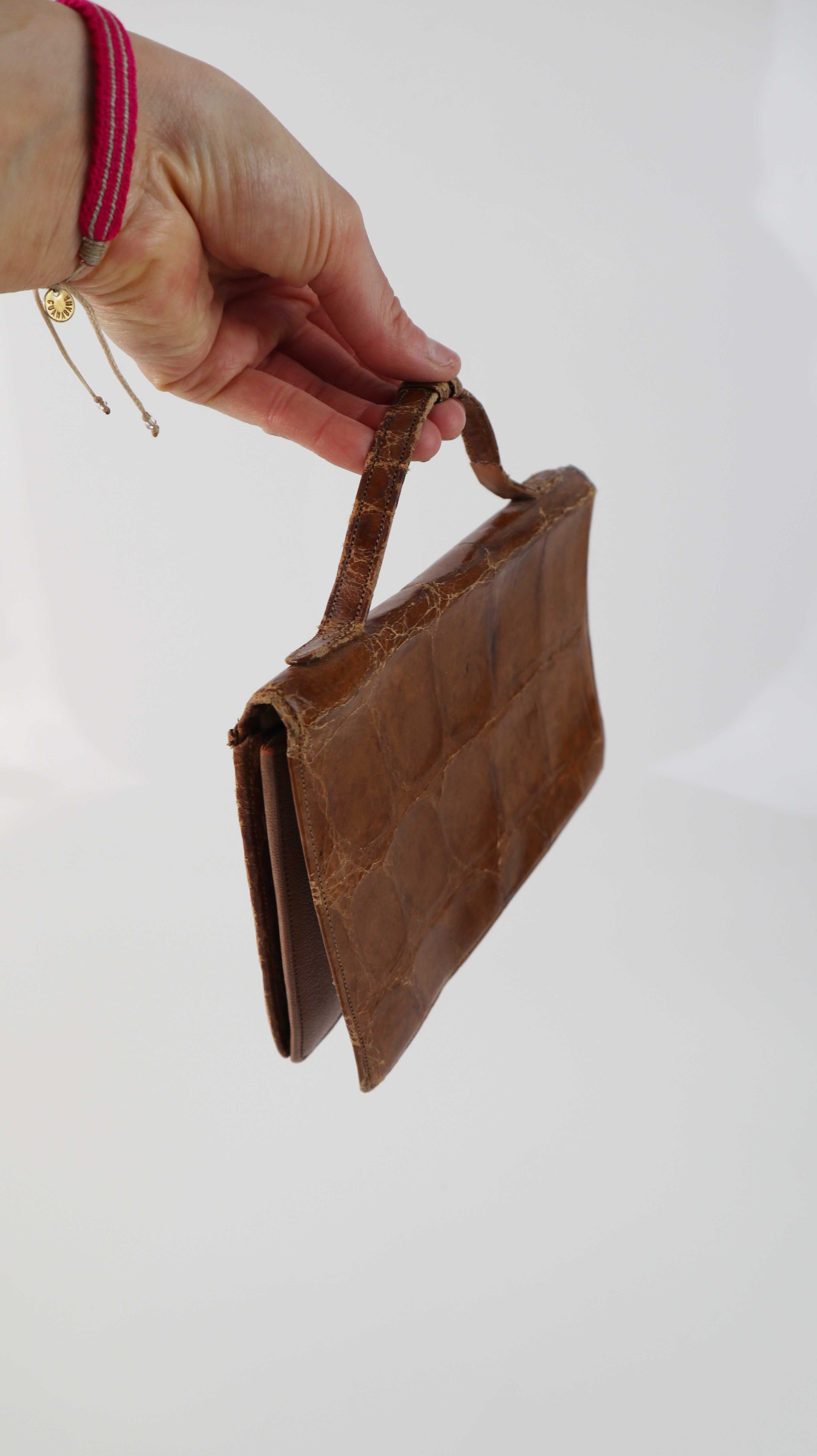 True Vintage Tasche Etui Braun Case Ledertasche Brieftasche Reisepasscase