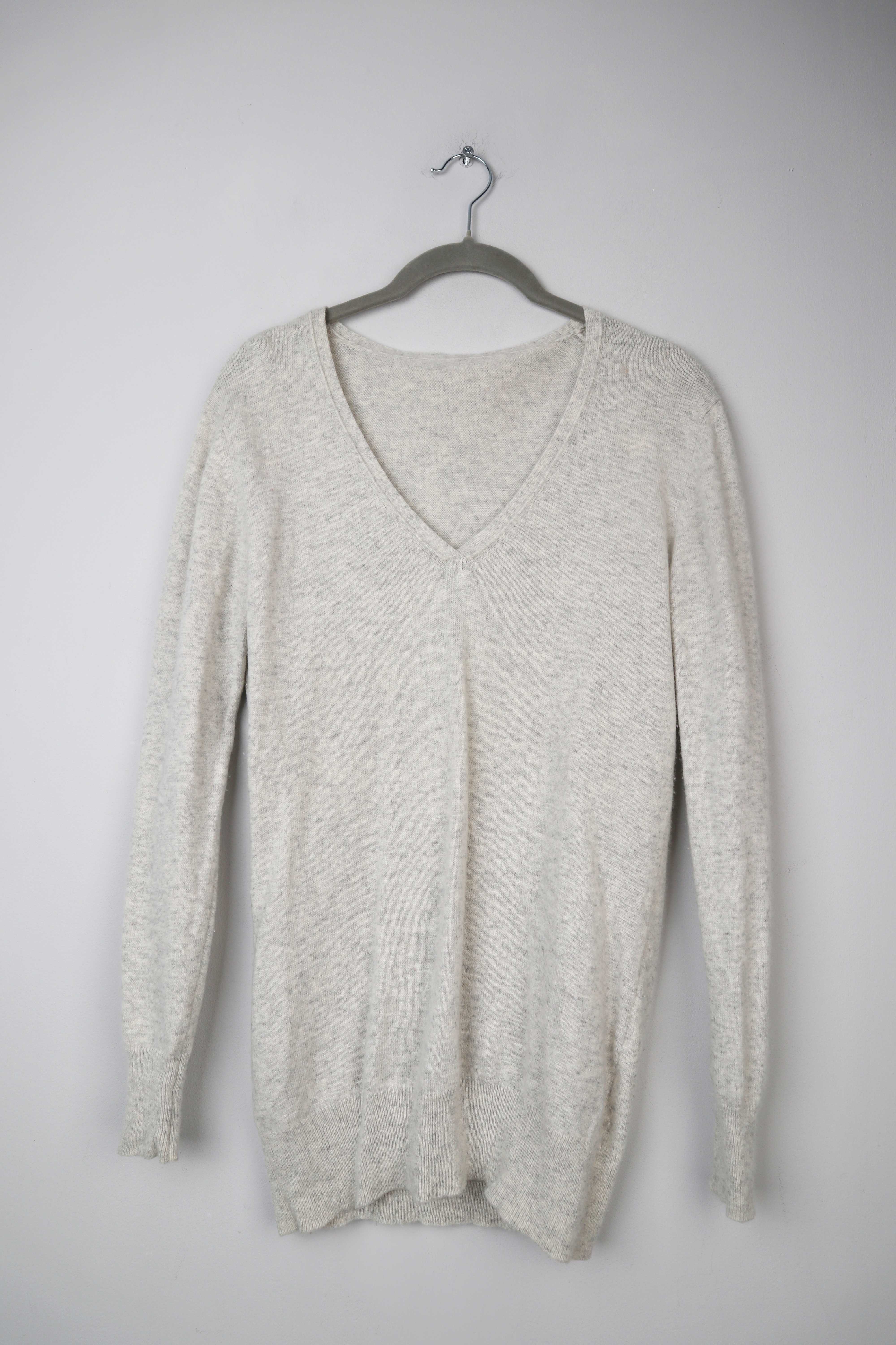 Pullover Grau 36 S Merino Kaschmir Cashmere Strickpullover basic