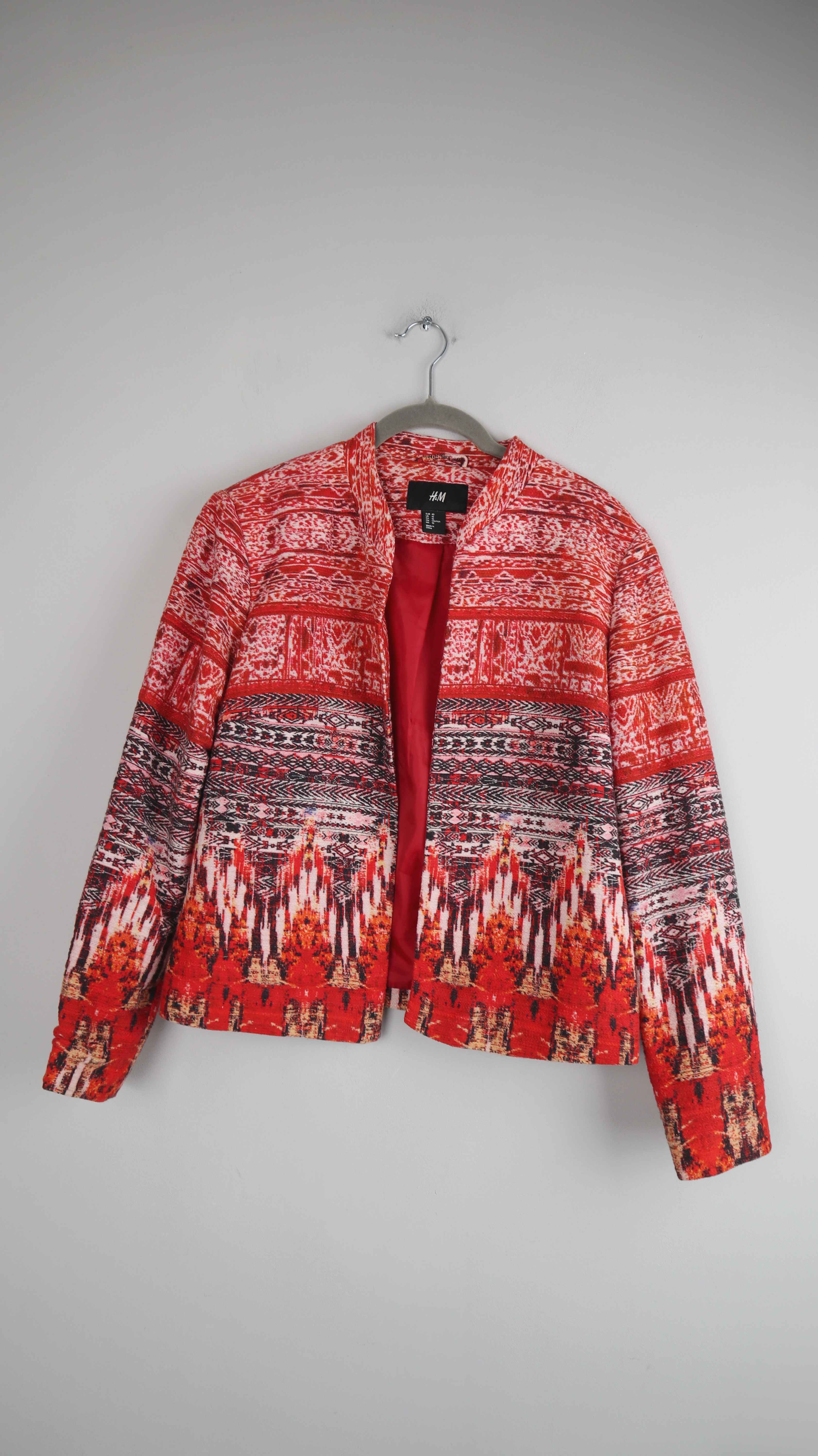 H&M Jacke rot Blazer 40 L Hippie Bohemian Bohemian