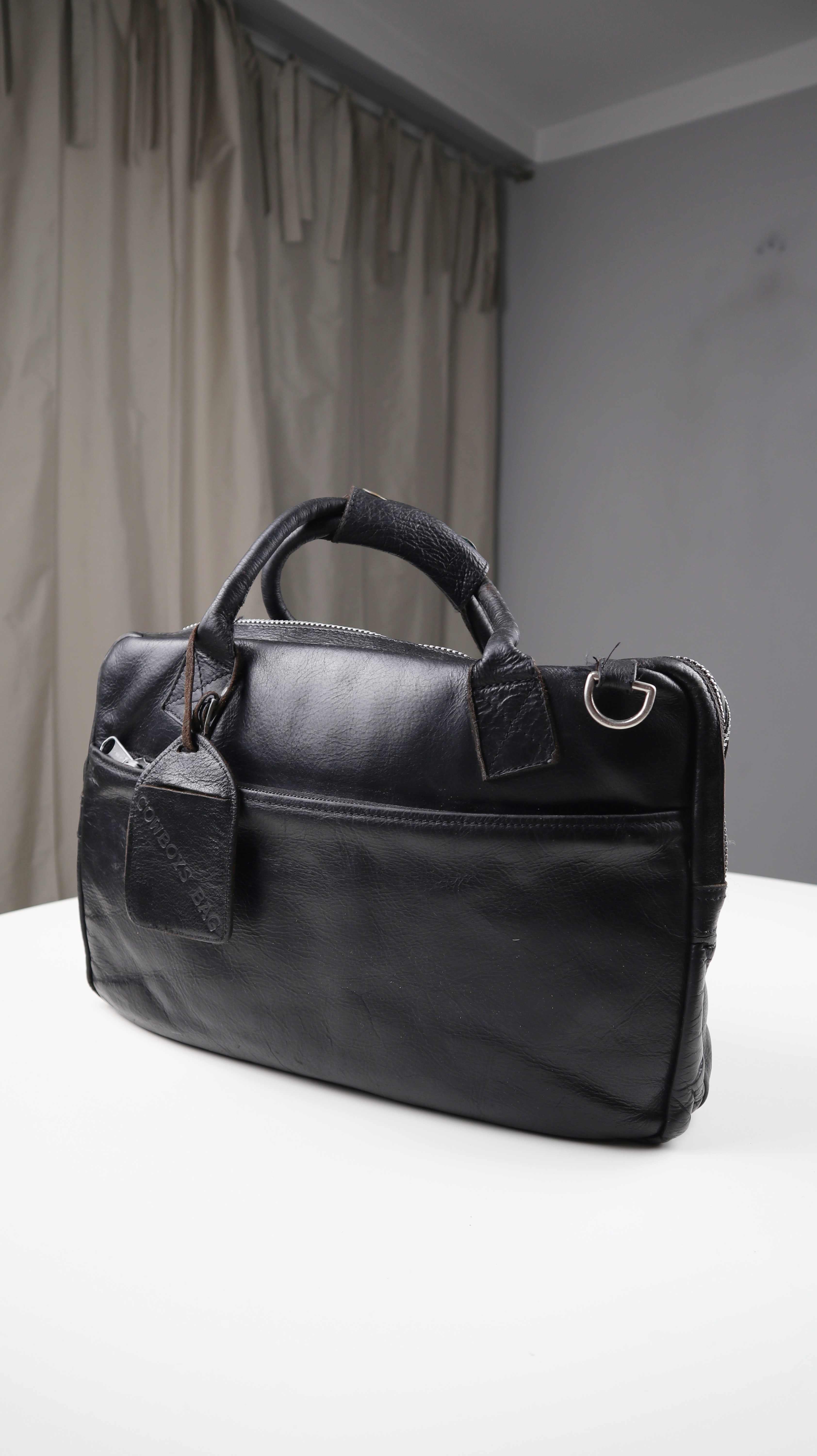 Cowboysbag Tasche Aktentasche schwarz Ledertasche Laptoptasche