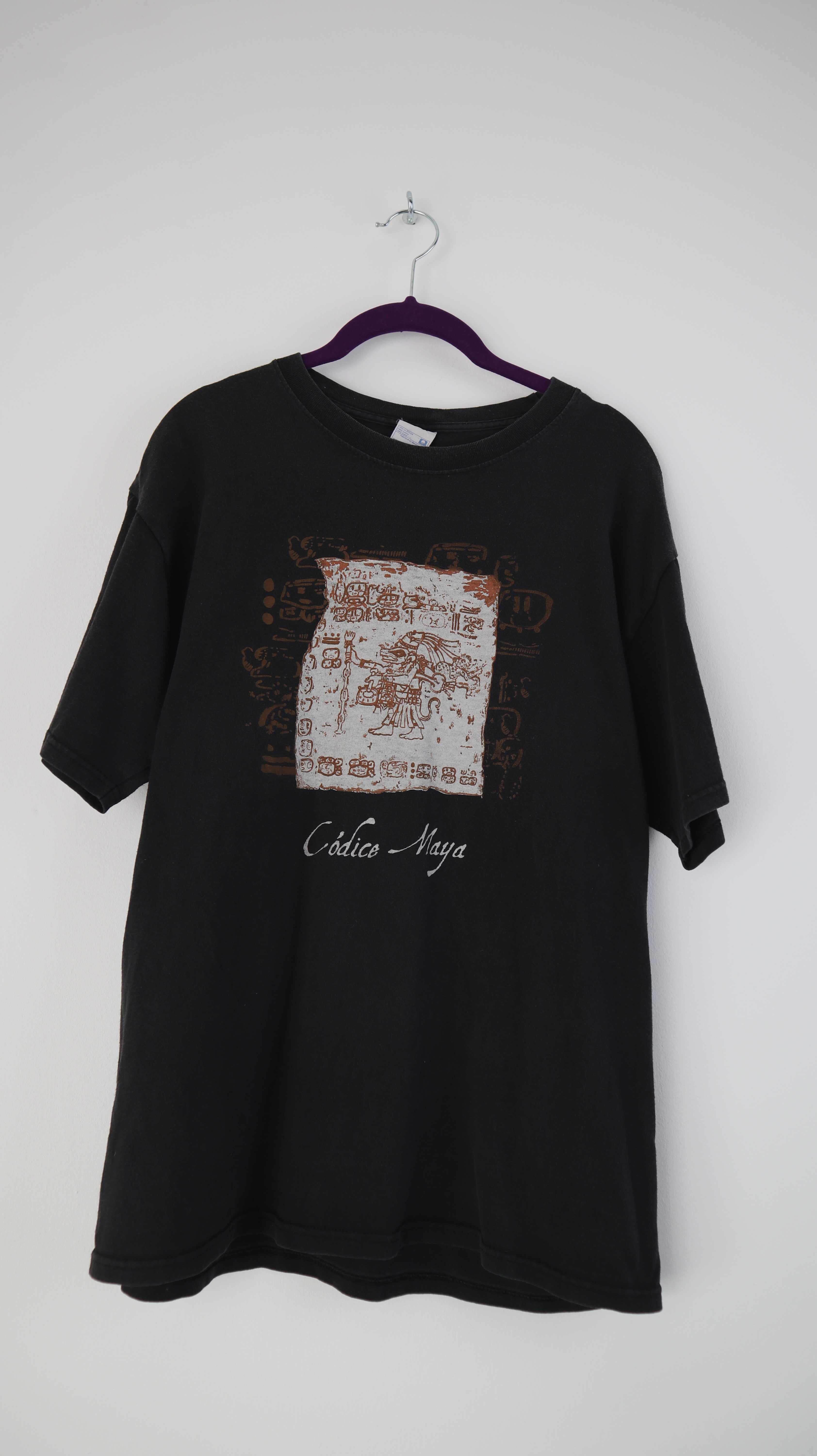 T-Shirt schwarz L Maya Print true Vintage