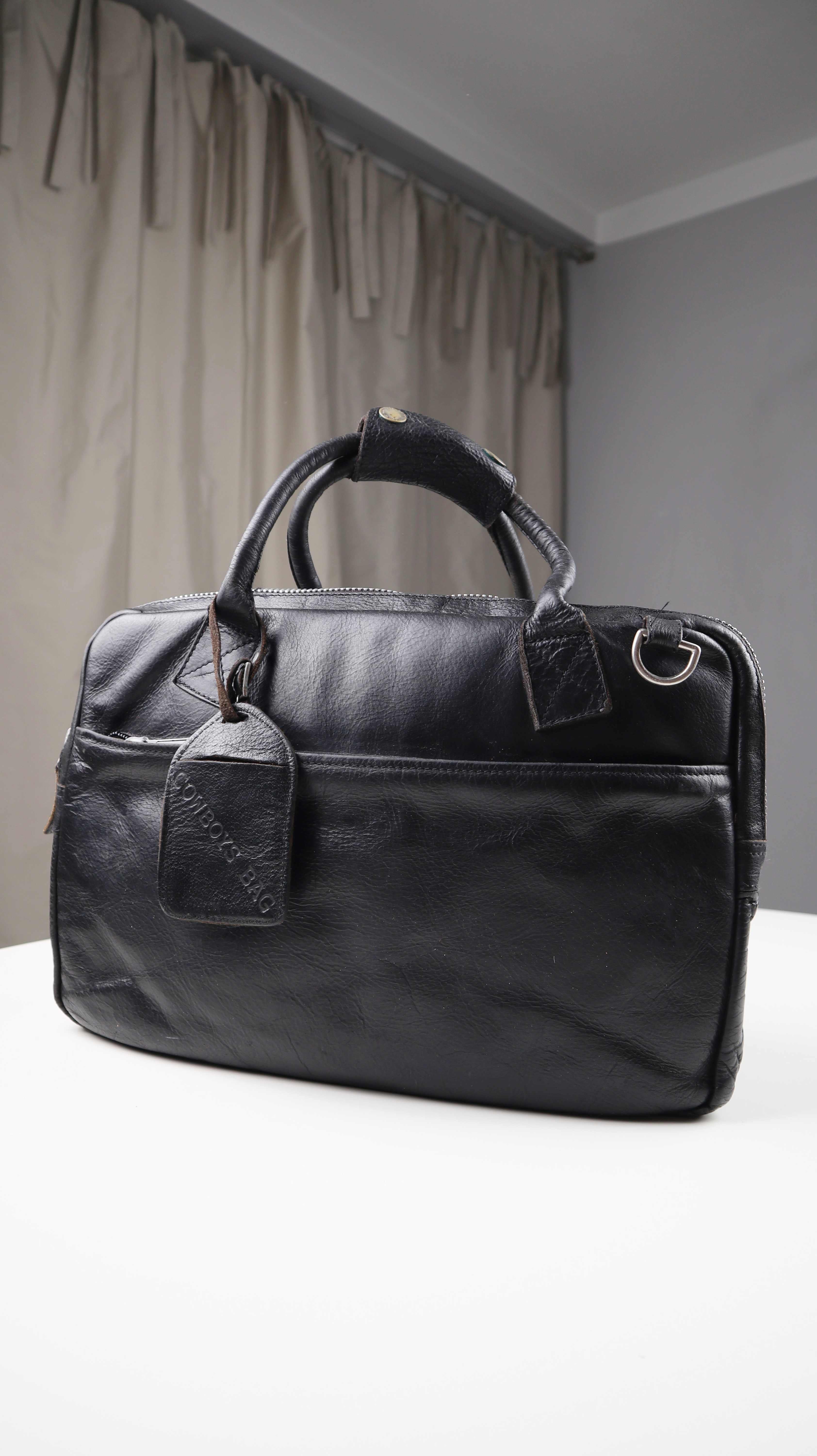 Cowboysbag Tasche Aktentasche schwarz Ledertasche Laptoptasche