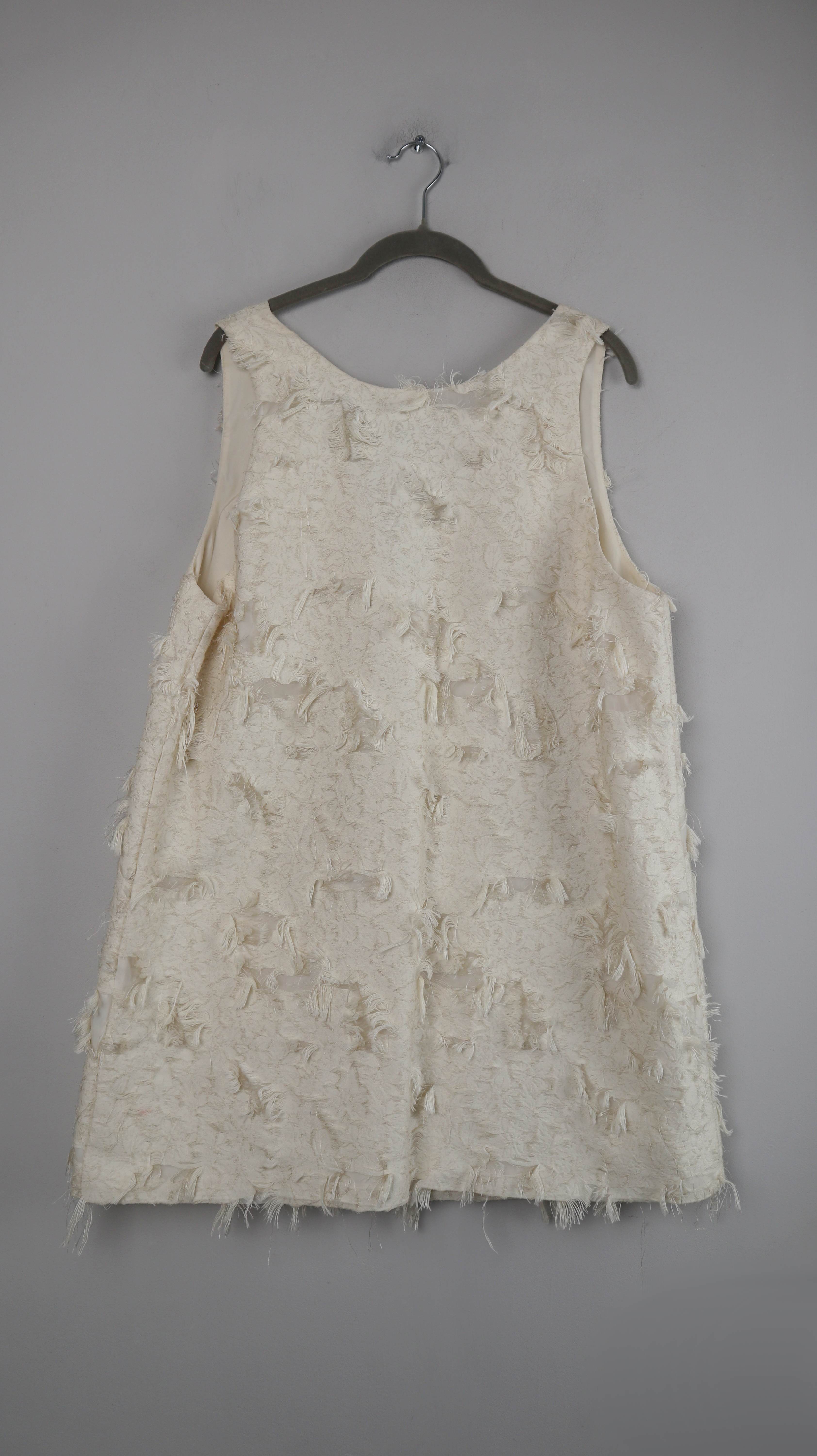 H&M Edition Kleid Kleid Minikleid 40 L Creme Beige Midi Midikleid