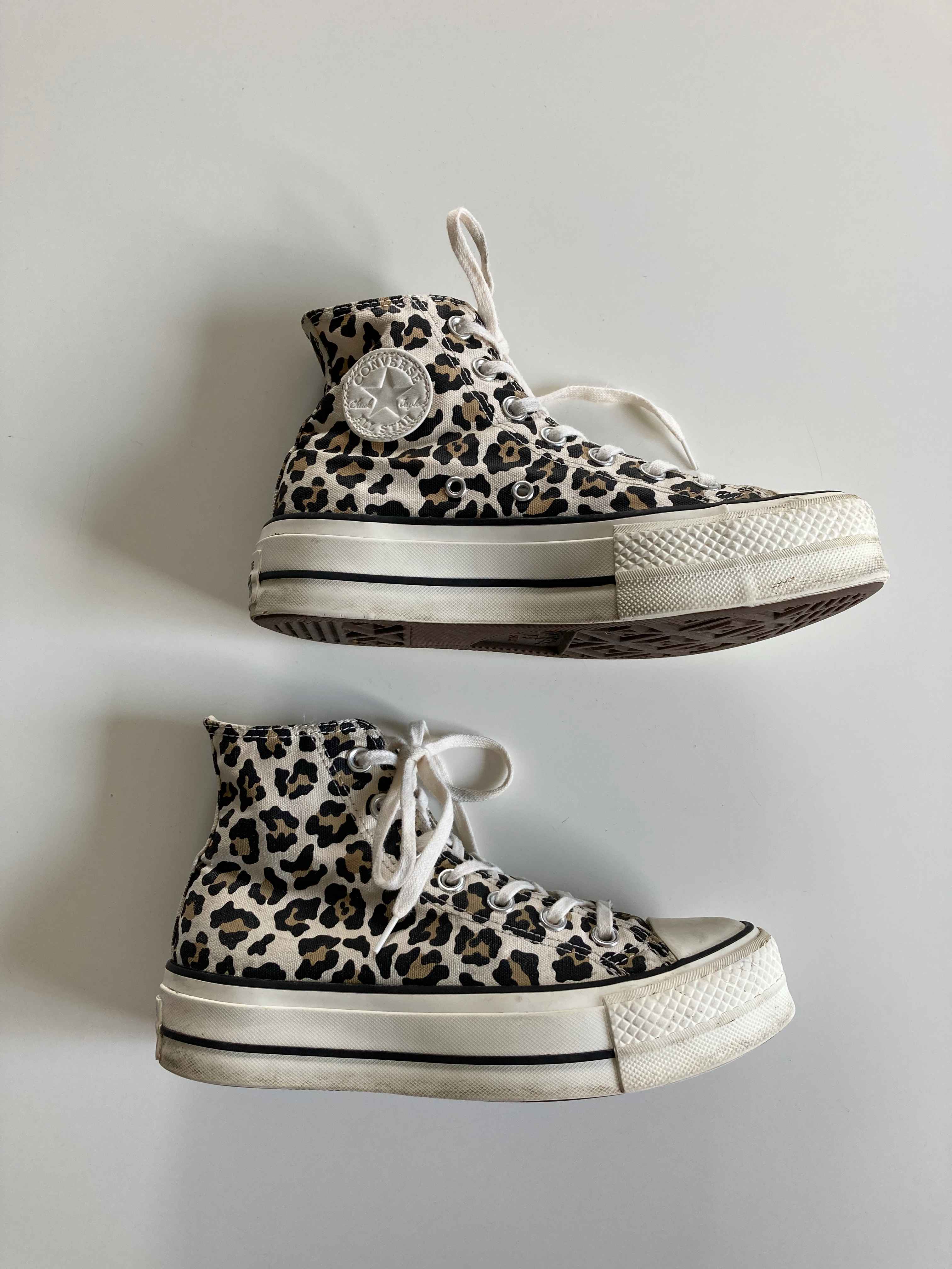 Chucks All Star Leo Converse Leopardenmuster Plateau 36,5 37 Sneaker Turnschuhe