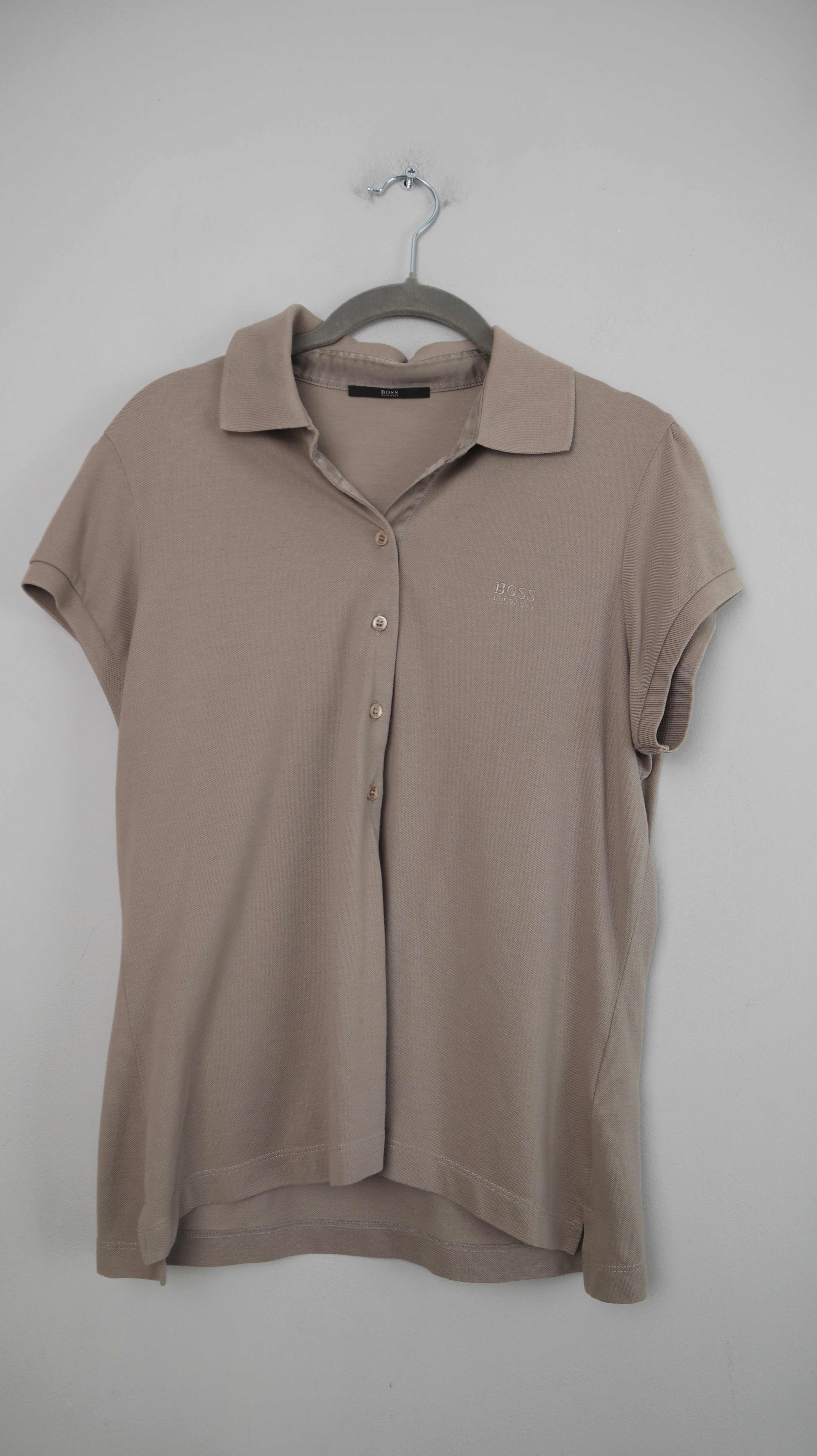 Hugo Boss Shirt Polo Poloshirt Taupe Braun 38 M