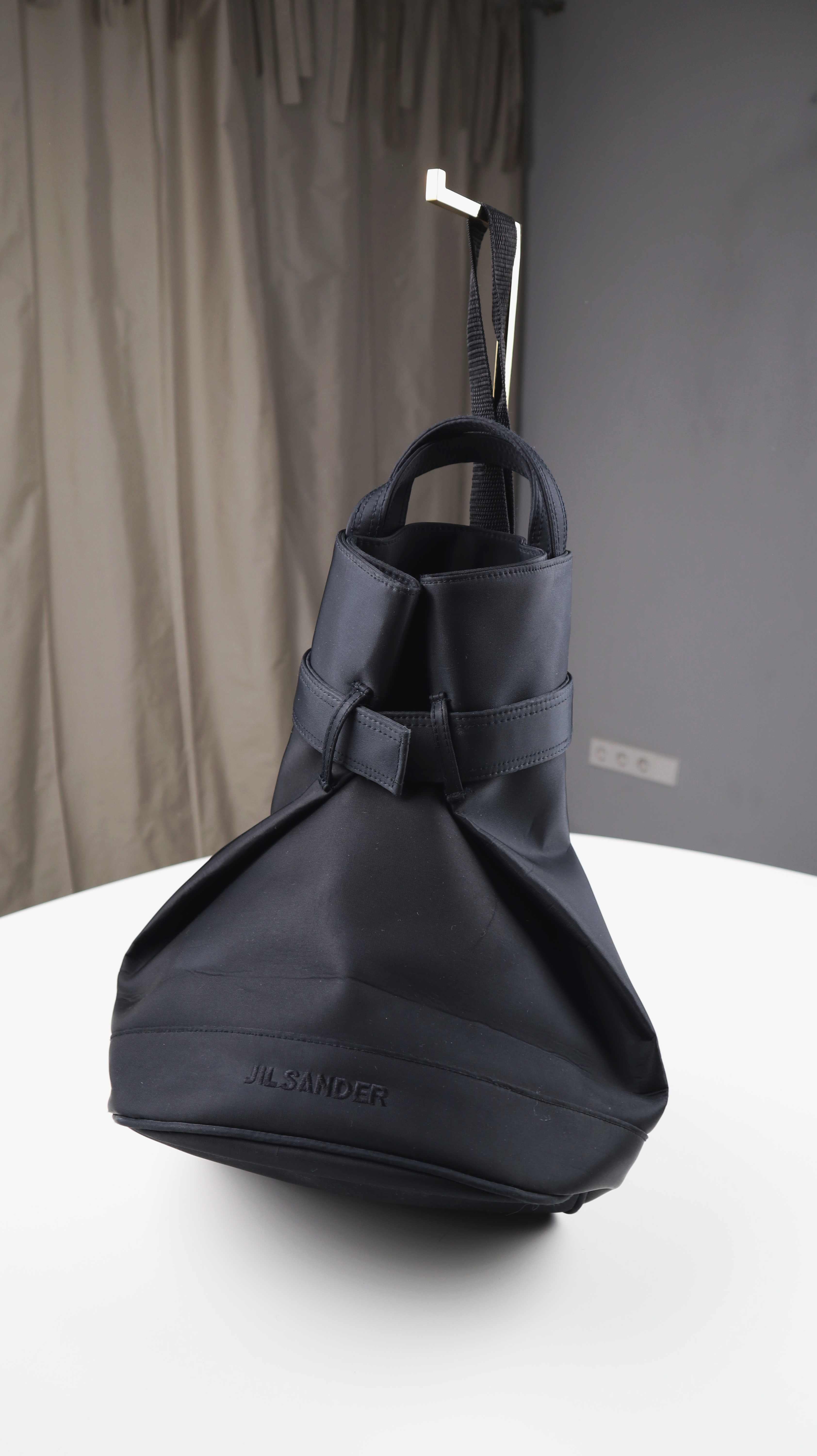 Jil Sander Tasche Rucksack Tragetasche Shopper schwarz Beutel Hobobag