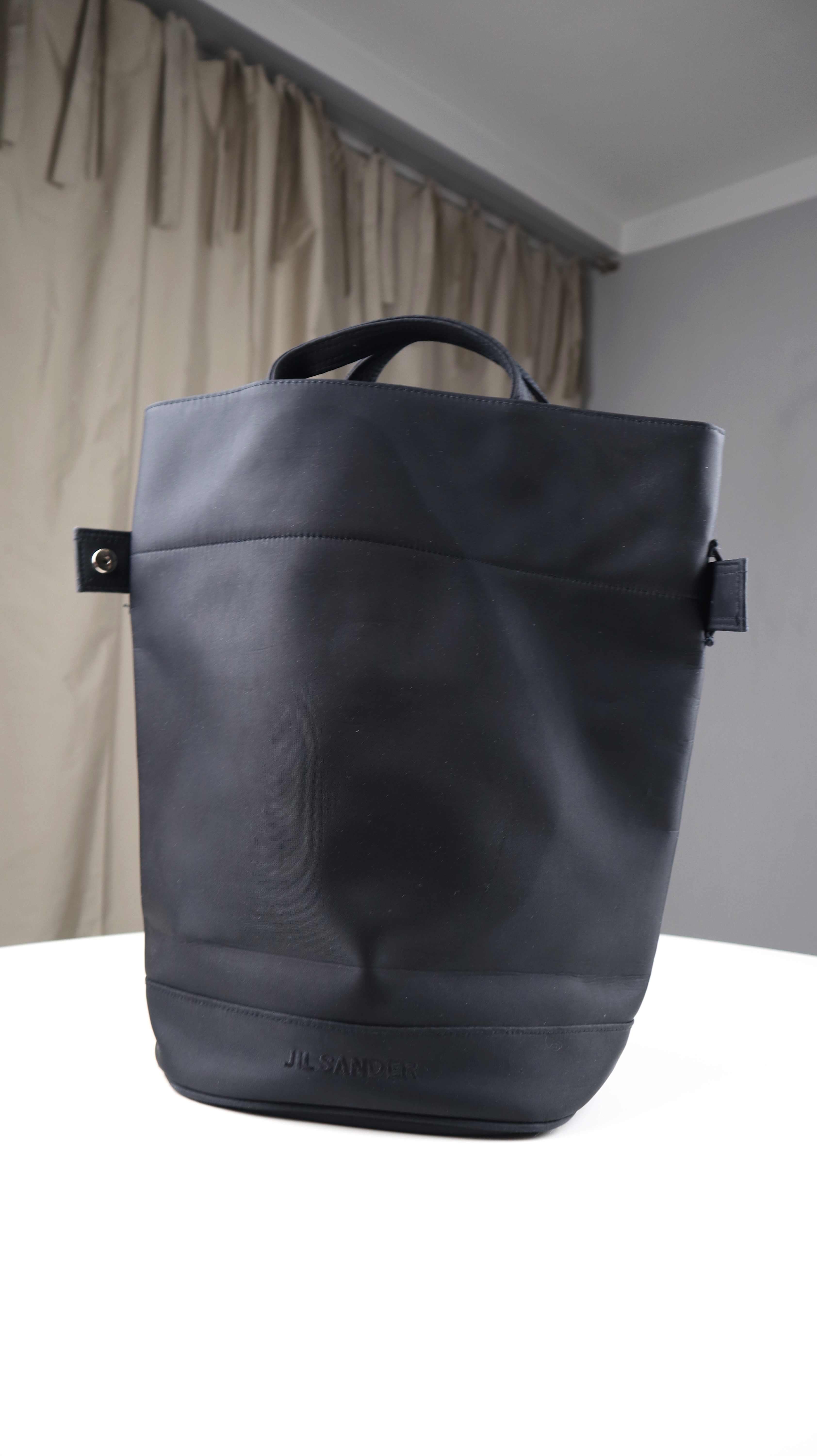 Jil Sander Tasche Rucksack Tragetasche Shopper schwarz Beutel Hobobag