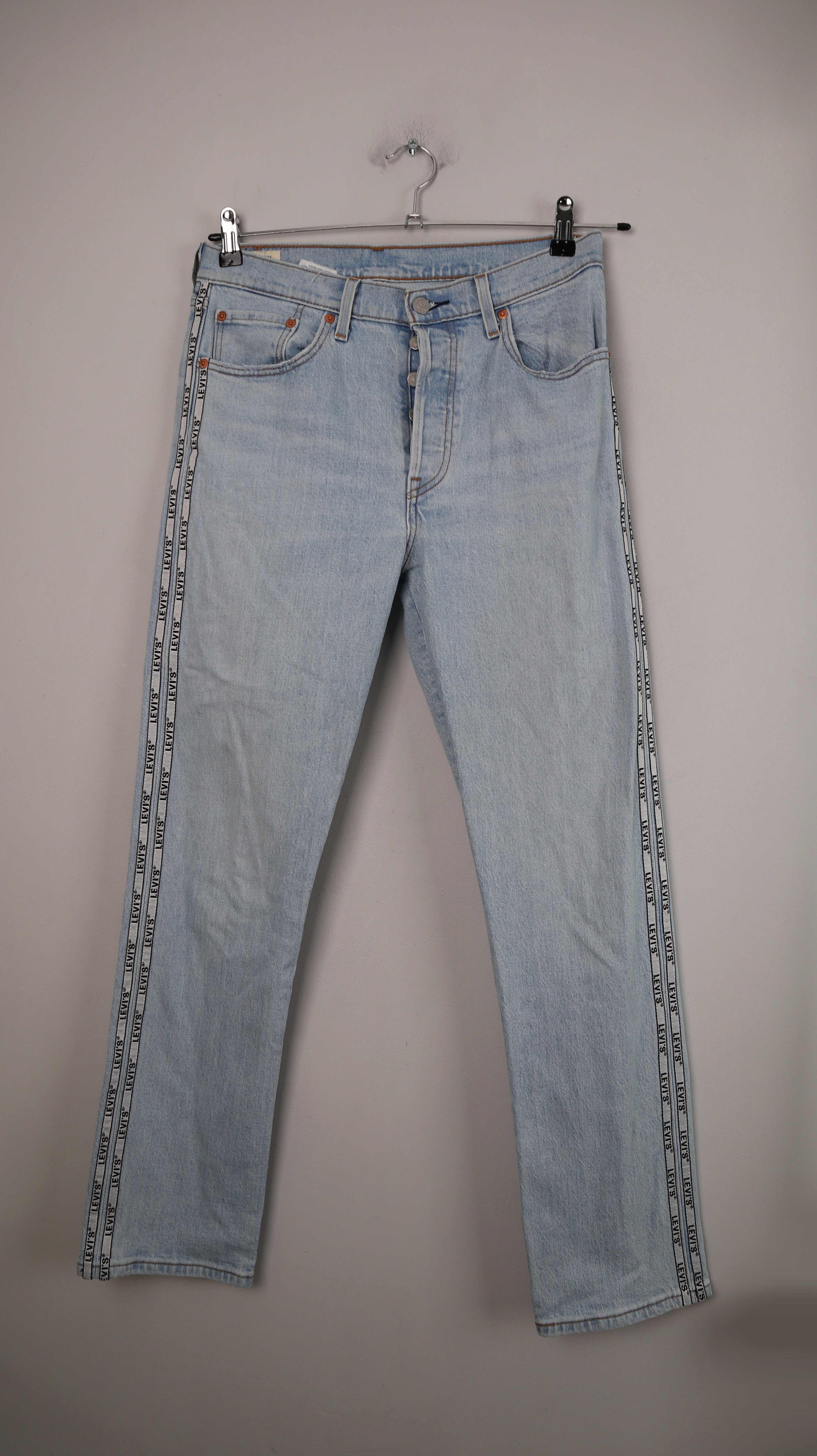 Levis Jeans Denim Hose W28 L30 blau washed Blau straight fit