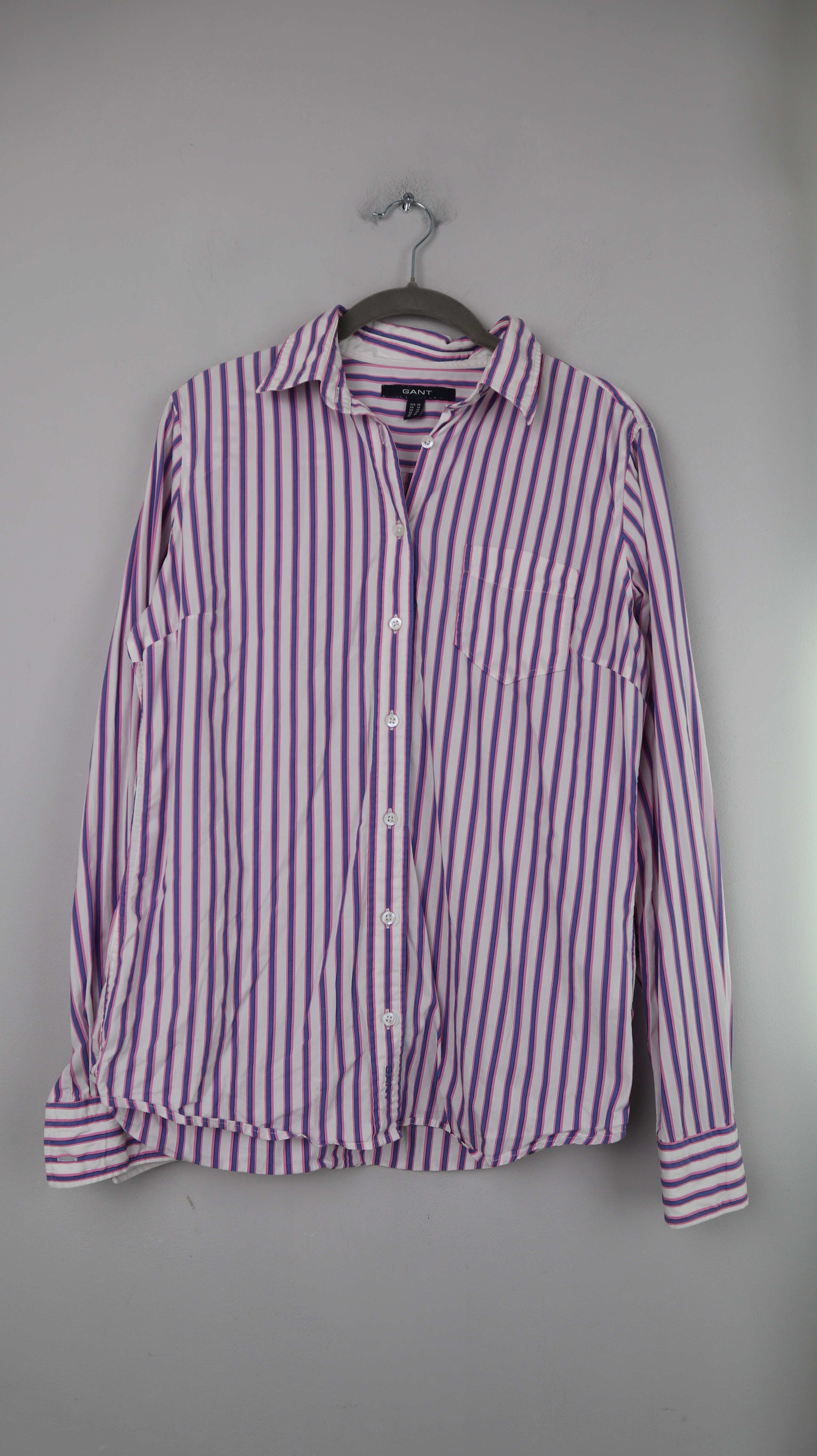 GANT Bluse blau rosa gestreift Streifenbluse Hemd basic 38 M