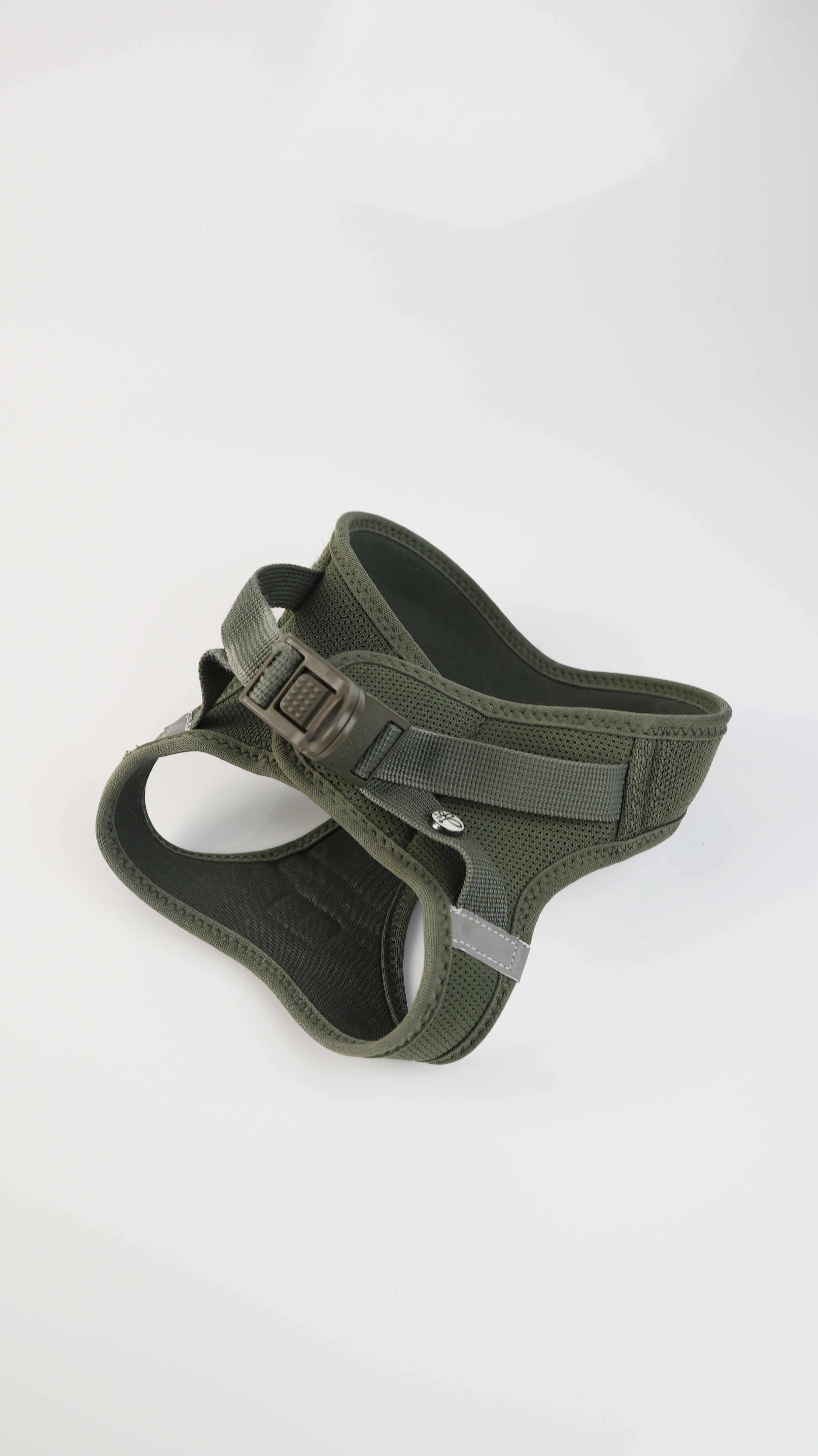 Curli Geschirr Hundegeschirr Grün Khaki dunkelgrün M