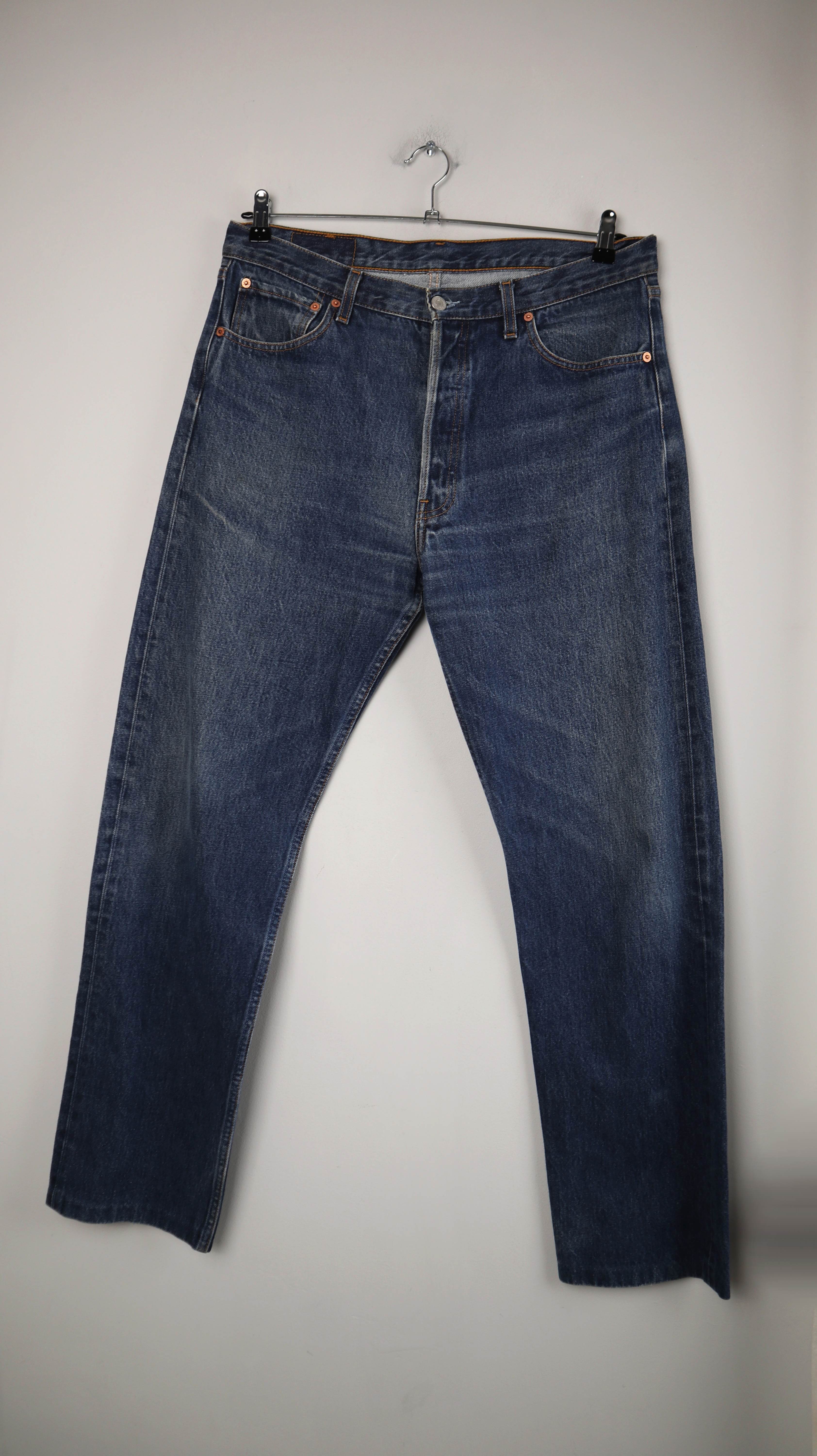 Levis 501 Jeans Hose W36 L34 straight leg blau denim