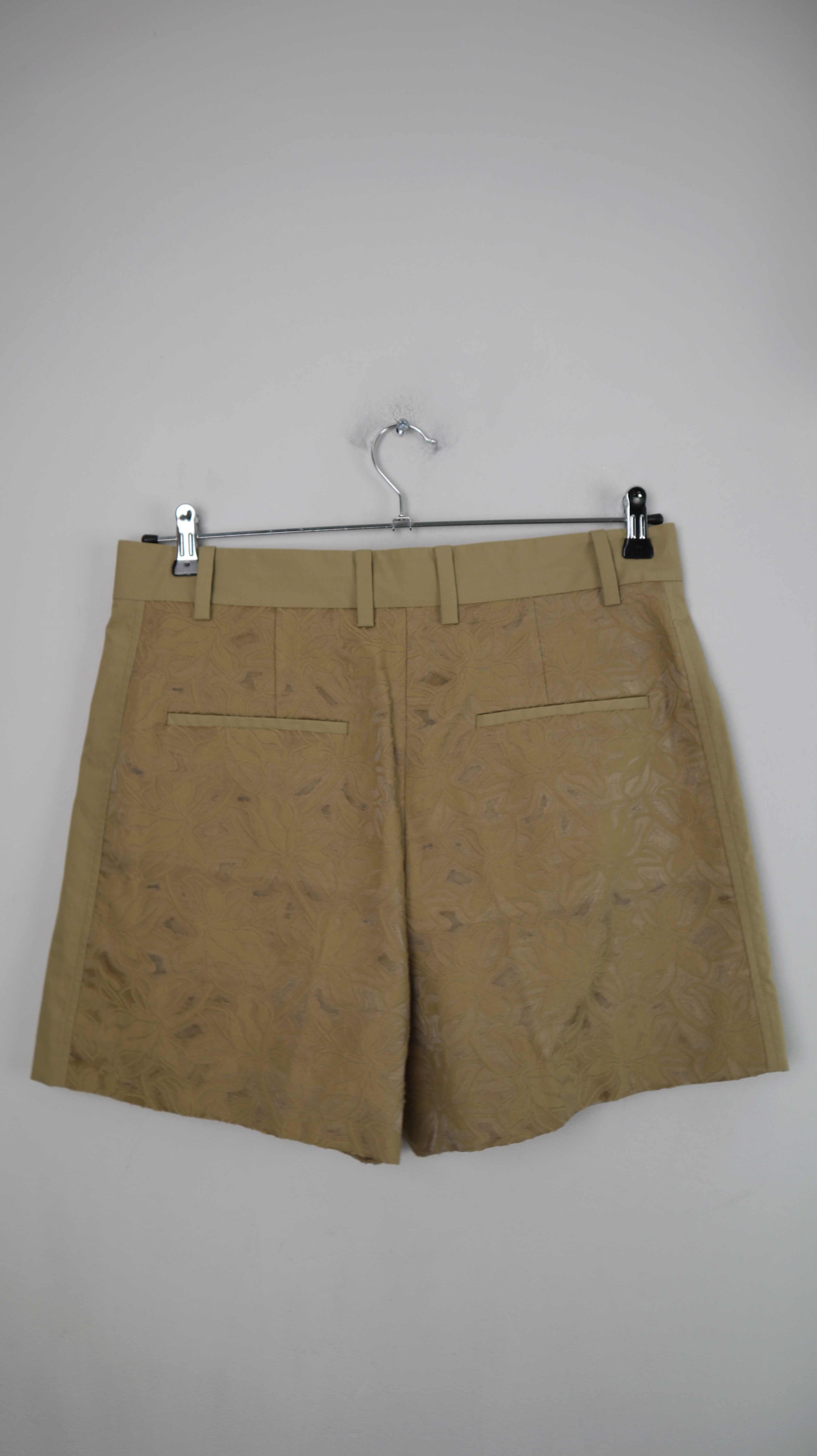 COS Shorts Grün Khaki 42 kurze Hose Seide Spitze Sommershorts