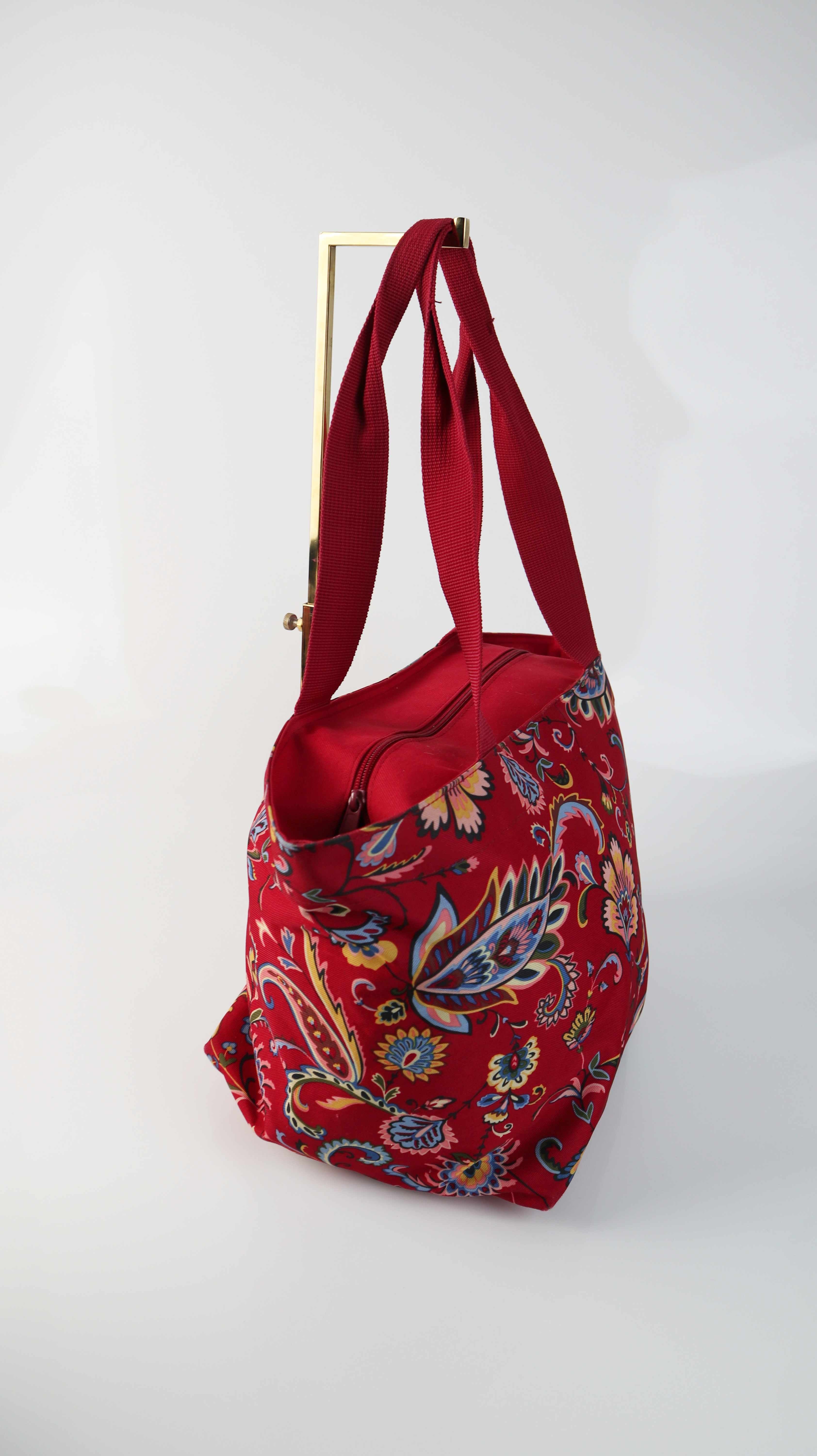 Reisenthel Tasche rot Shopper Einkaufstasche gemustert Schultertasche