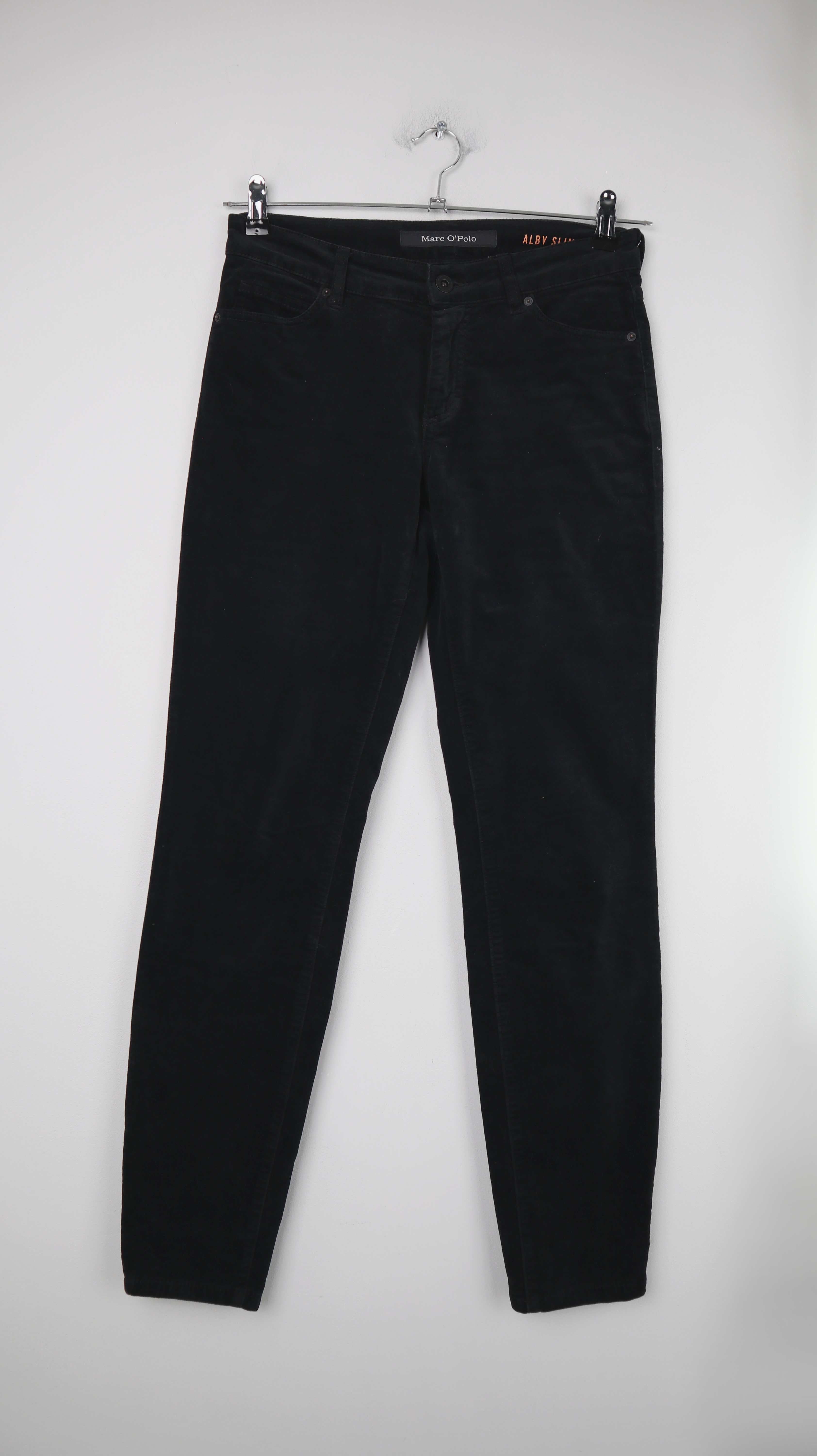 Marc O'Polo Alby Mid waist Hose samt schwarz 27 32 Samthose slim