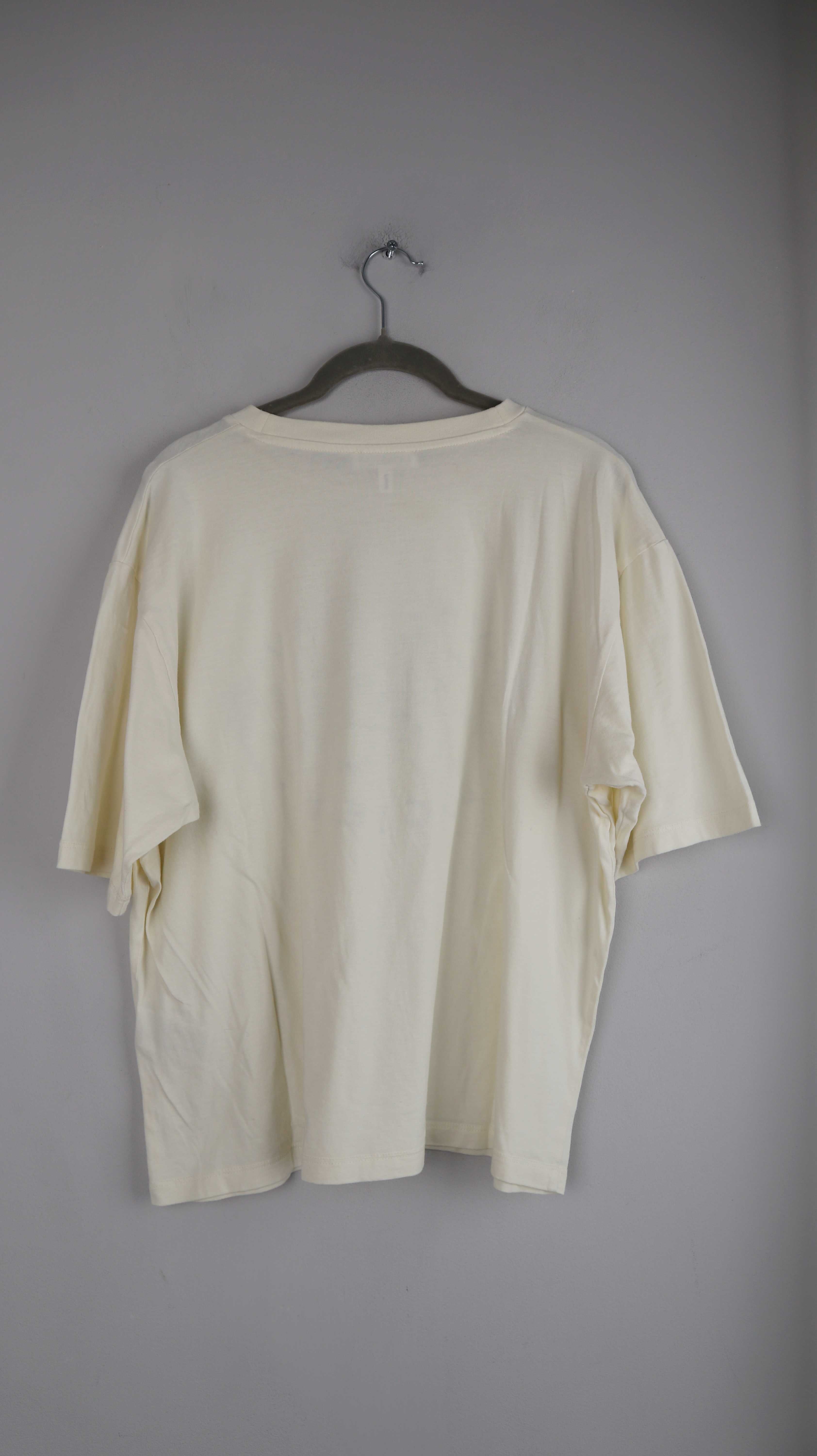 Edited Shirt Creme Beige Vacation 38 M Weiß Print T-Shirt Sommershirt