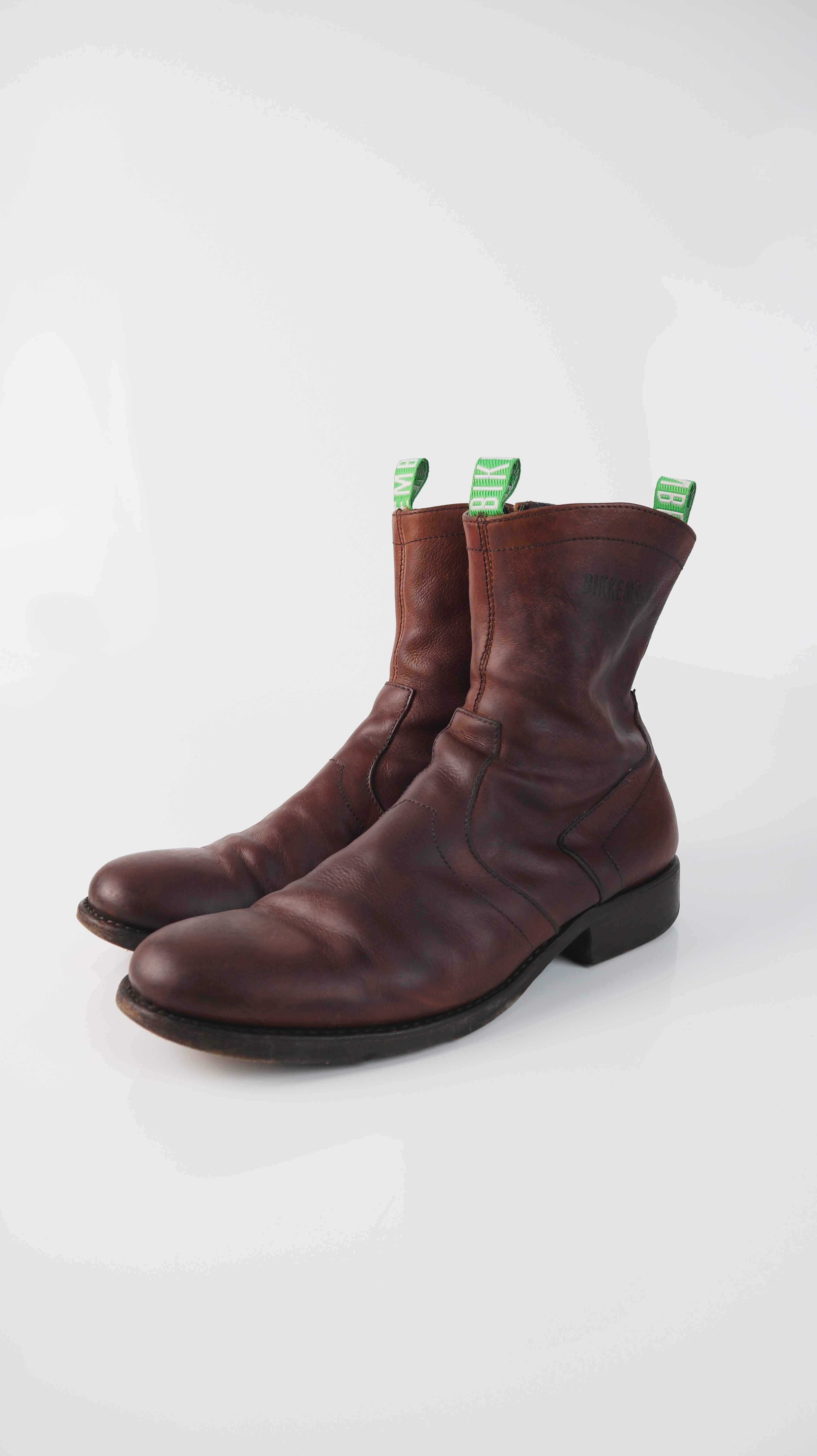 Bikkembergs Stiefel 45 Braun Leder Bikerstiefel Lederstiefel