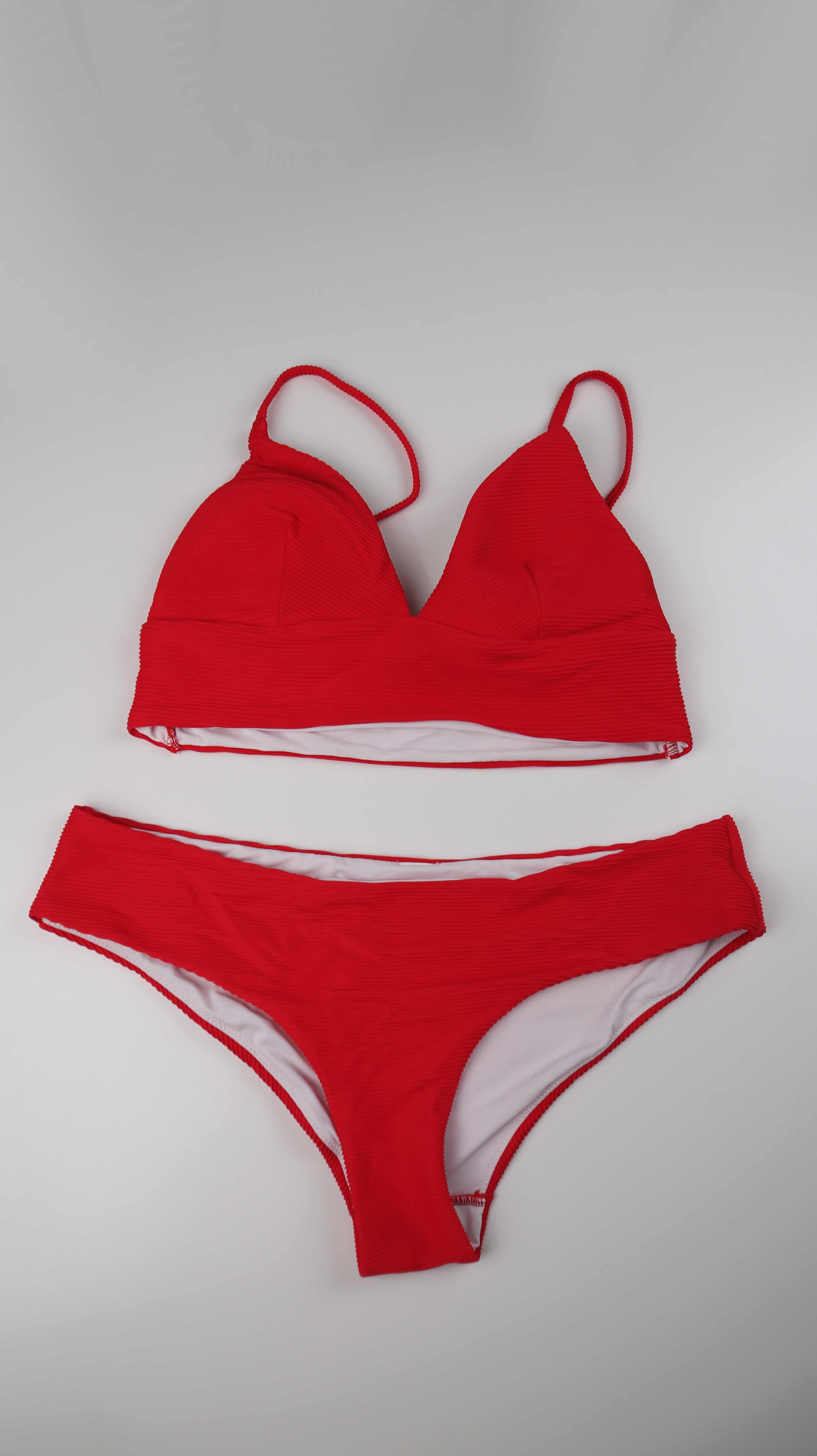 Bikini rot Set 42 XL 40 L basic einfarbig Bademode