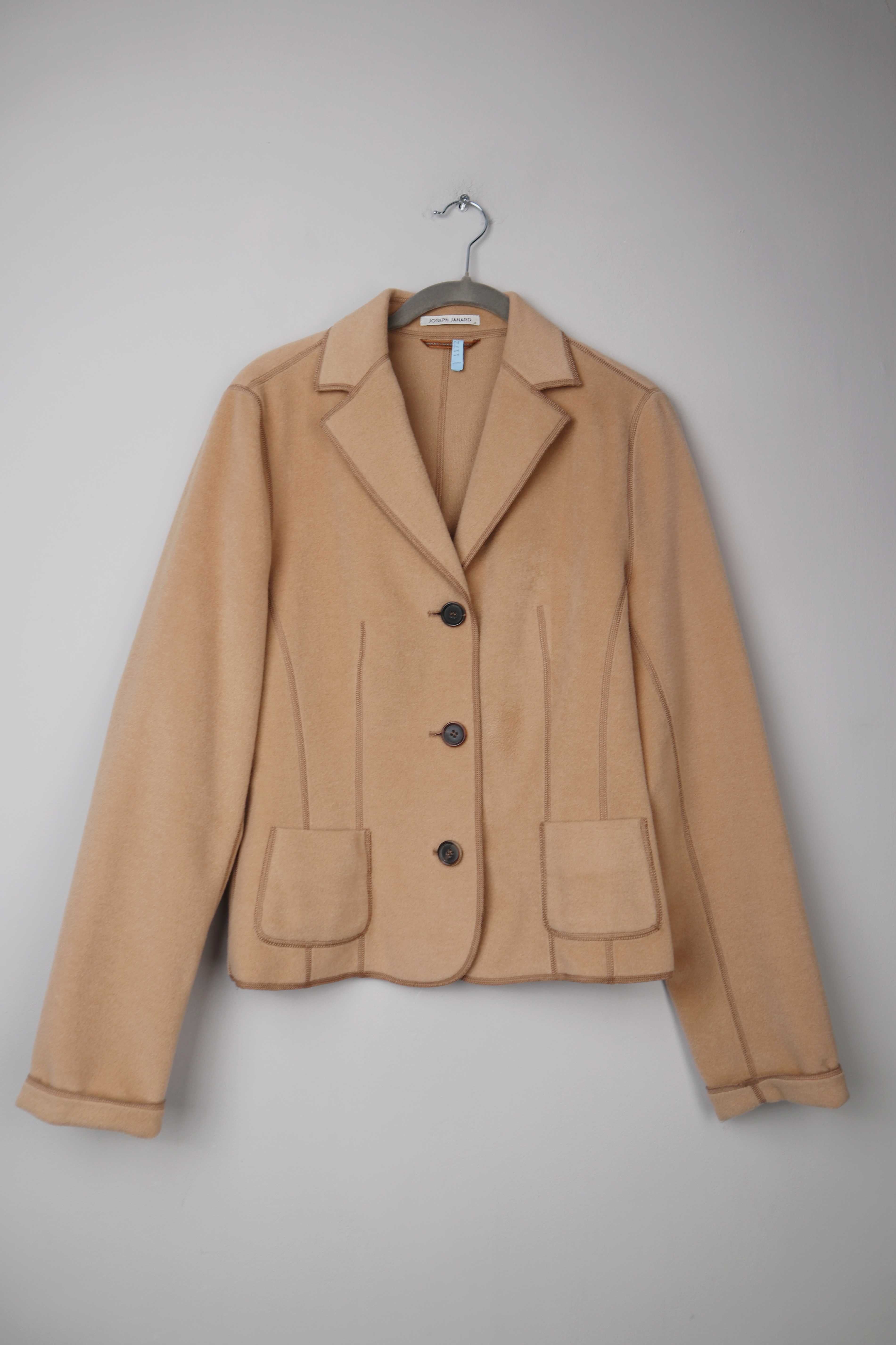 Joseph Janard Blazer Jacke Beige Braun 38 M Angora Wolle basic