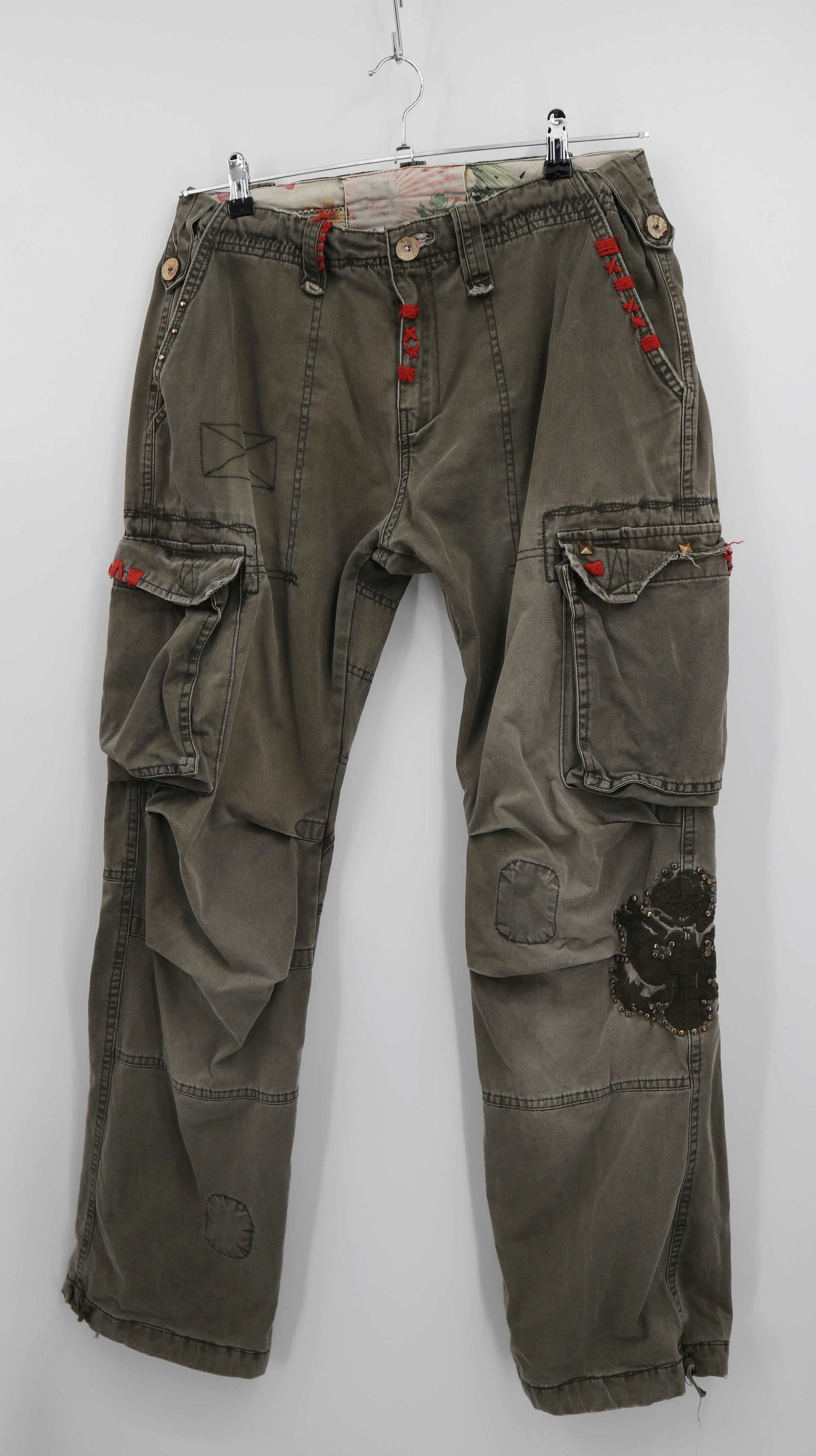 vsct Jeans Hose Cargohose Grün Olivegrün Trackpants 90s 40 L